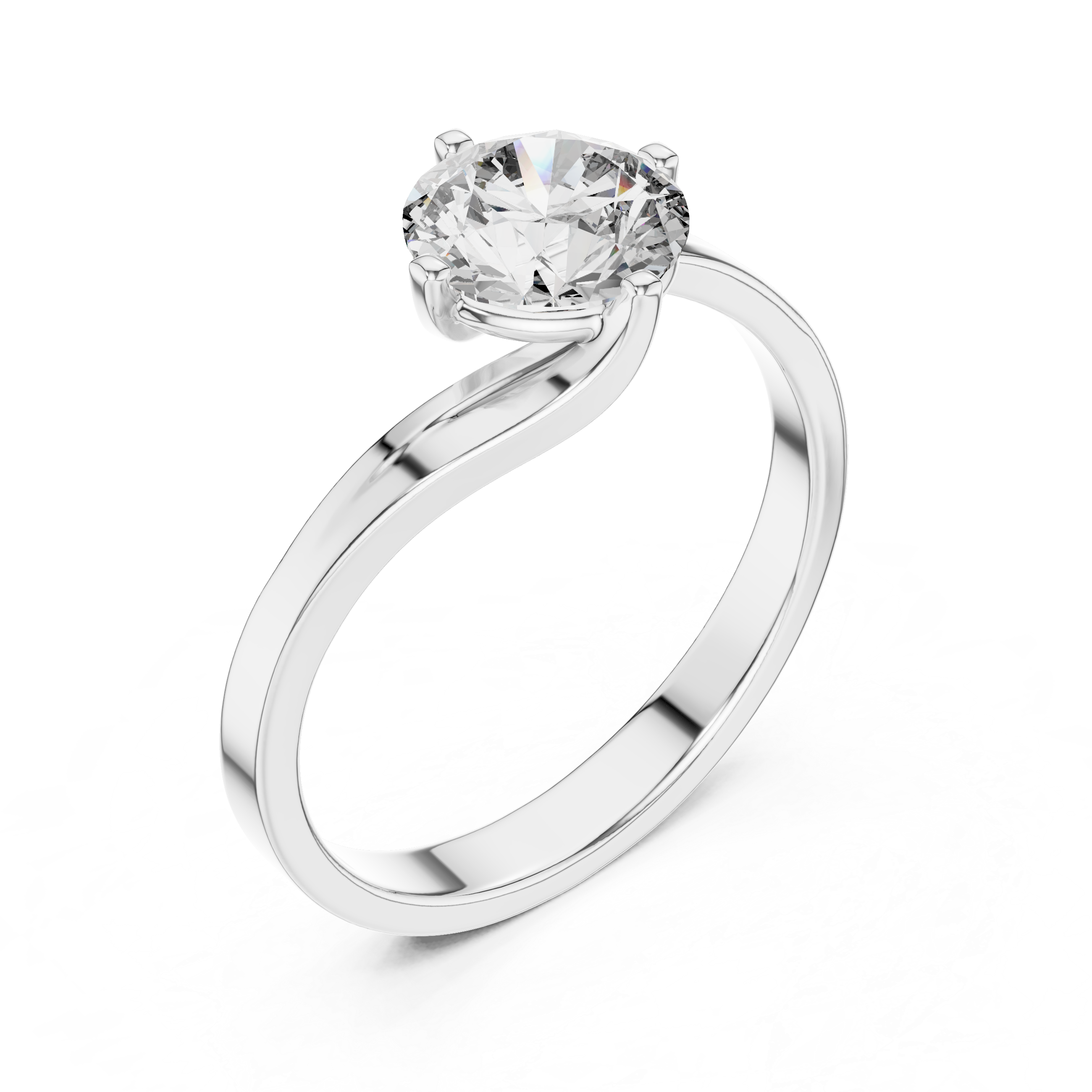 Modern Twist Bypass Ring Design