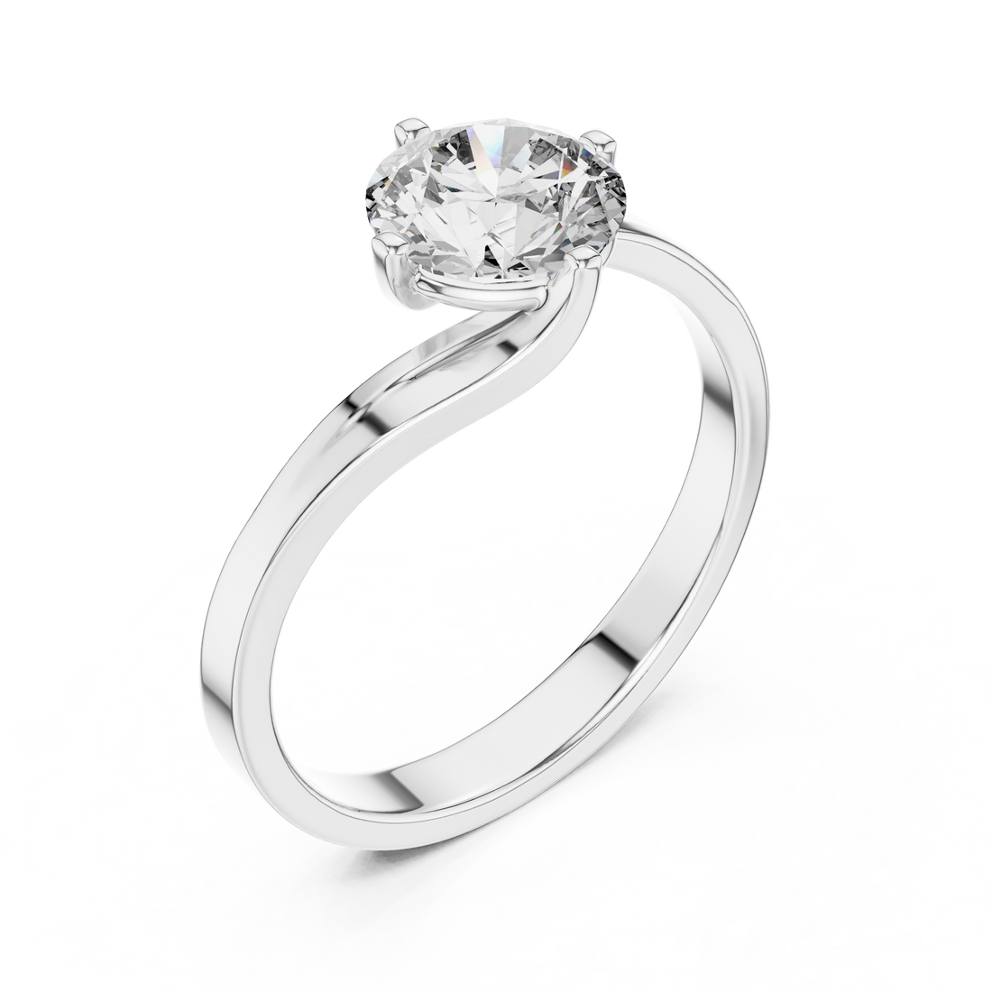 Modern Twist Bypass Ring Design