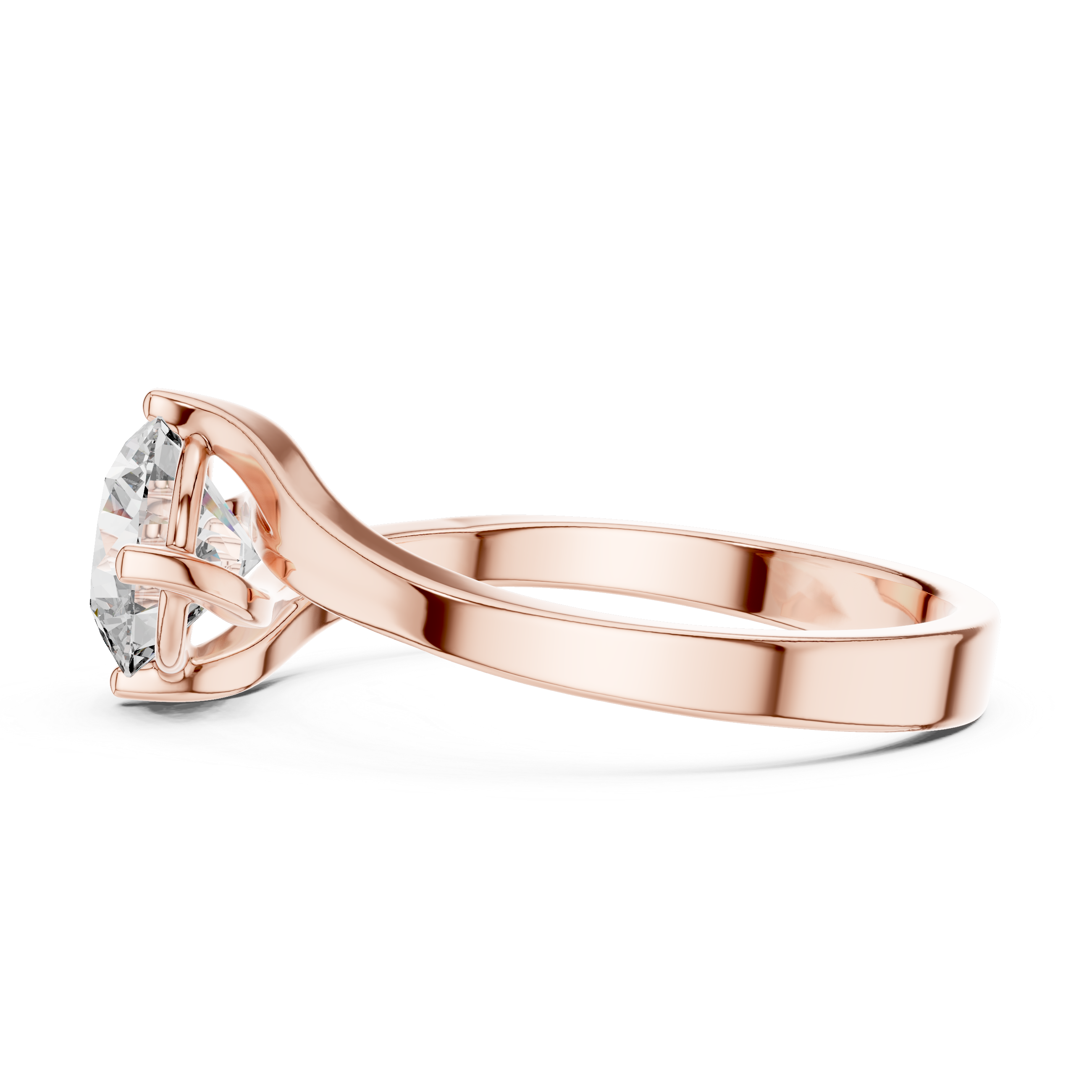 Modern Twist Bypass Ring Design