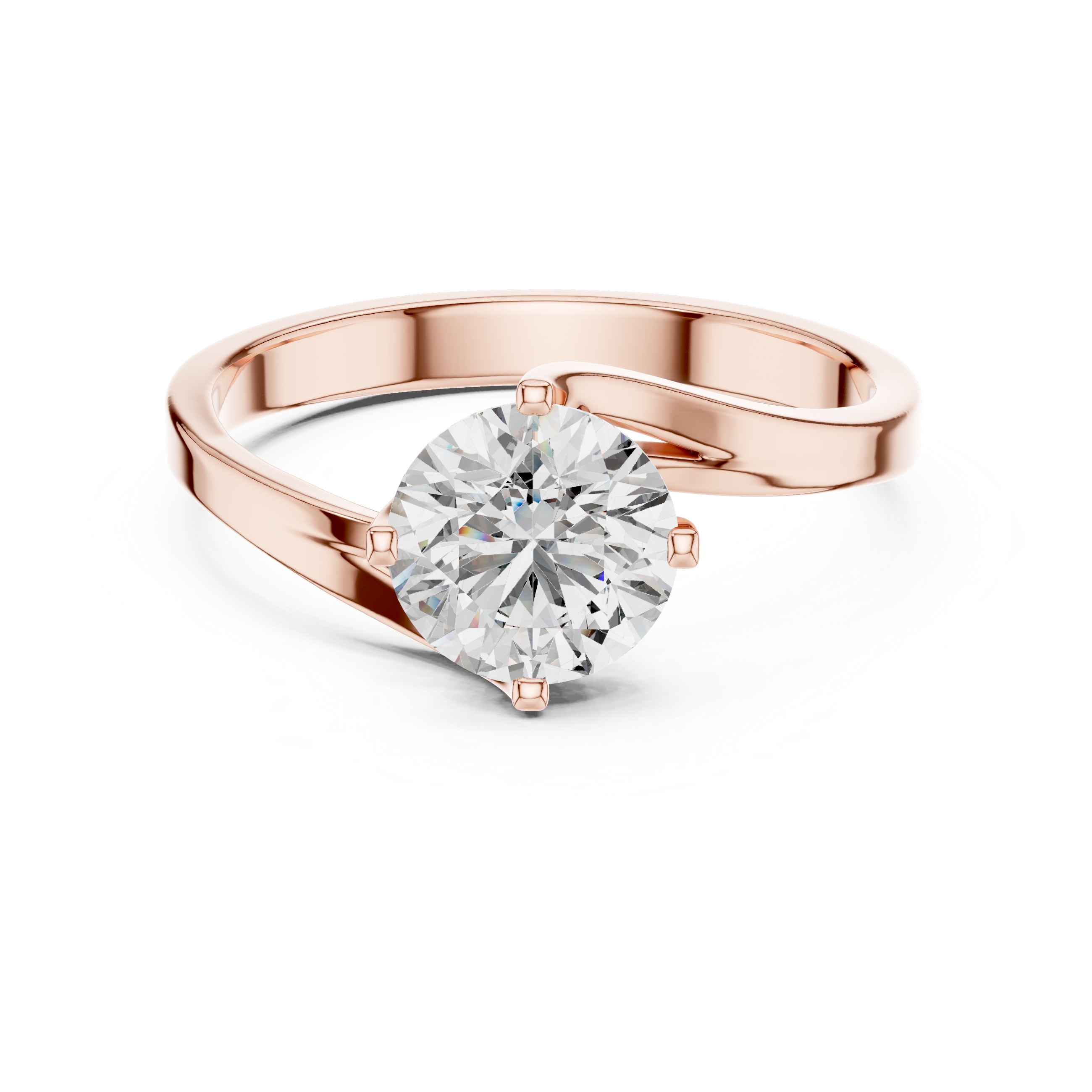 Modern Twist Bypass Ring Design