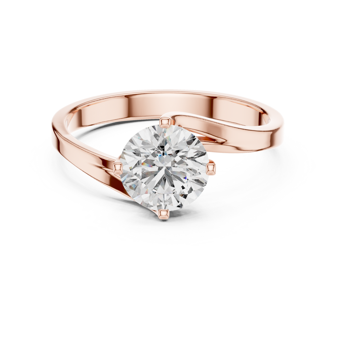 Modern Twist Bypass Ring Design