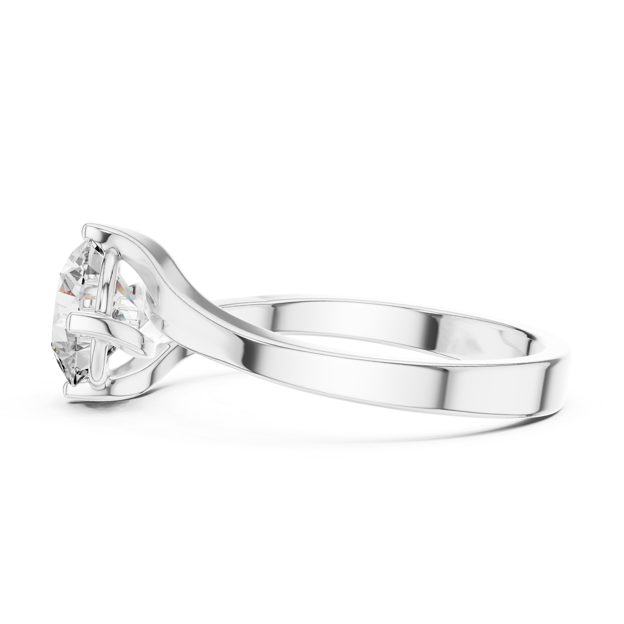 Modern Twist Bypass Ring Design