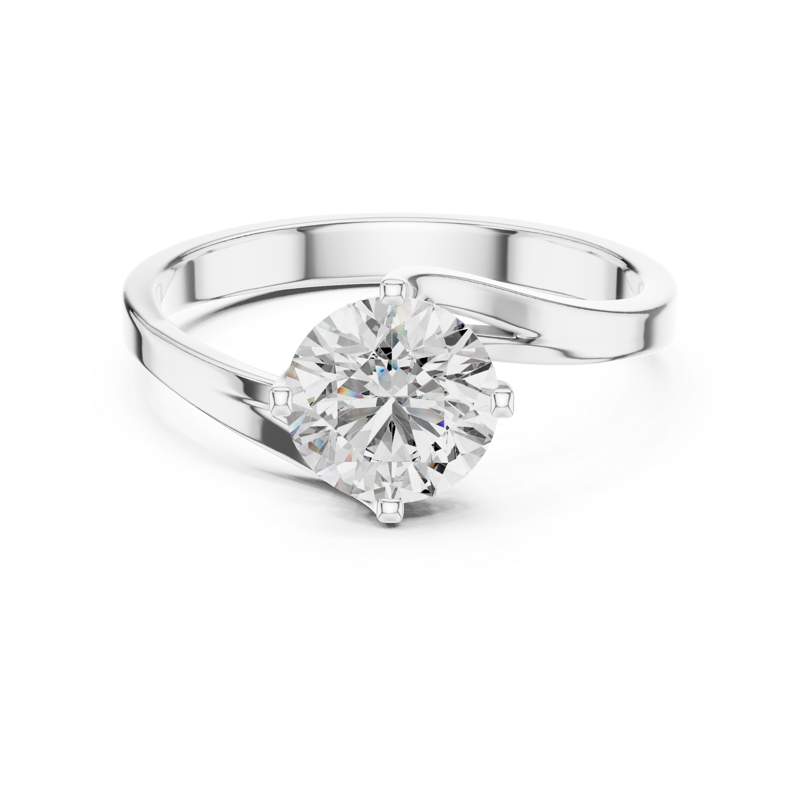 Modern Twist Bypass Ring Design