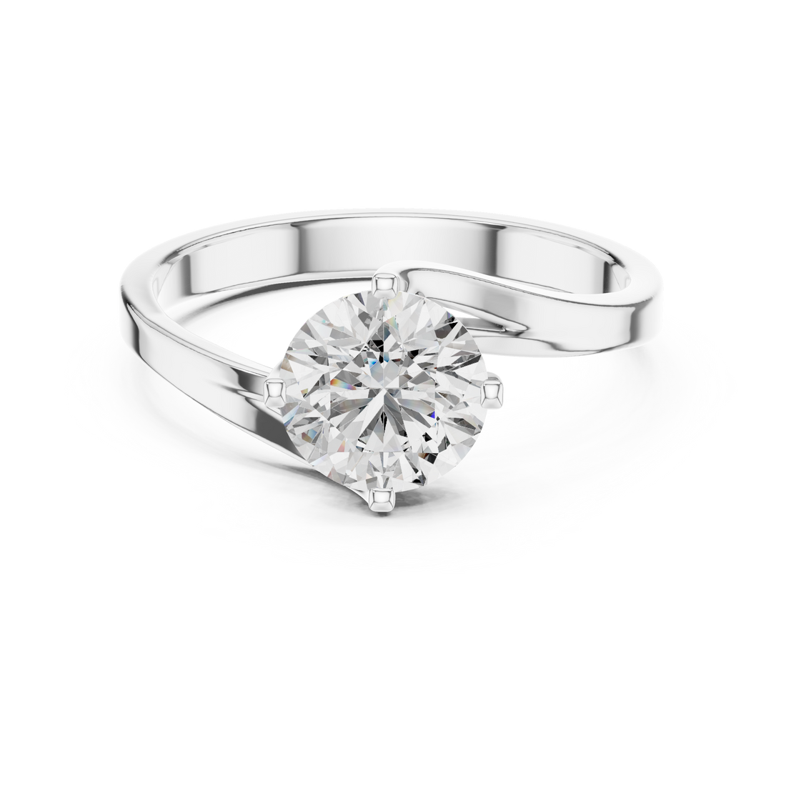 Modern Twist Bypass Ring Design
