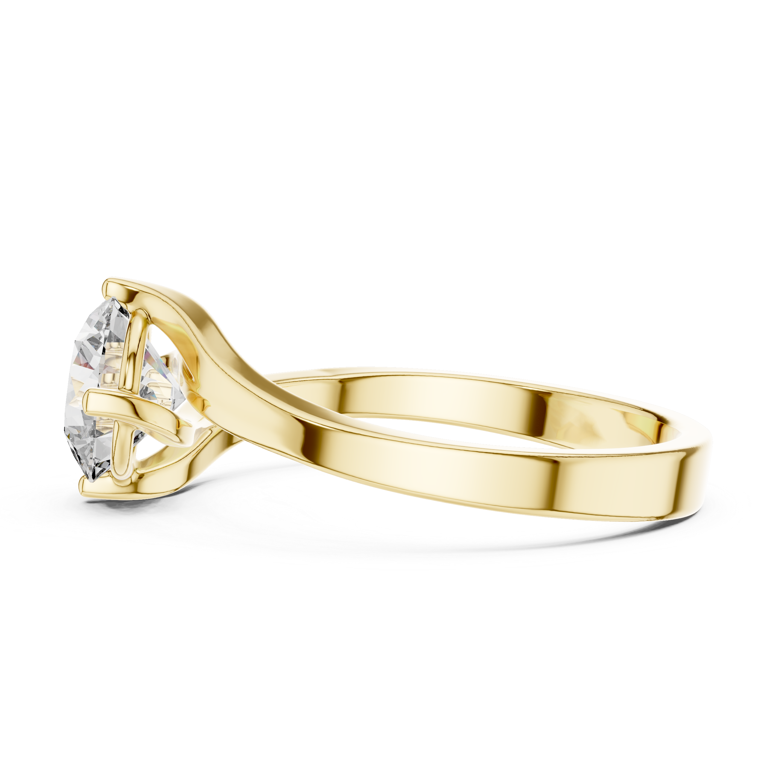 Modern Twist Bypass Ring Design