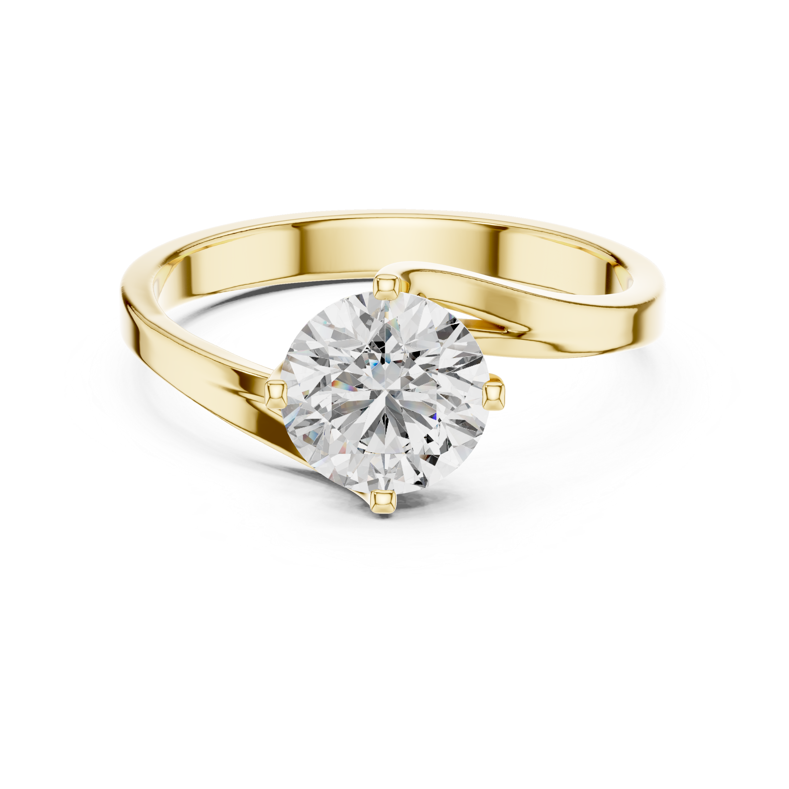 Modern Twist Bypass Ring Design