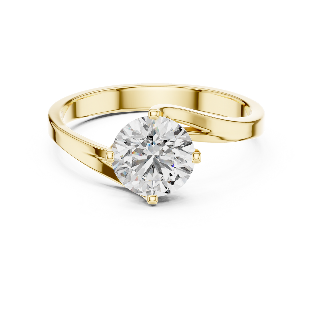 Modern Twist Bypass Ring Design