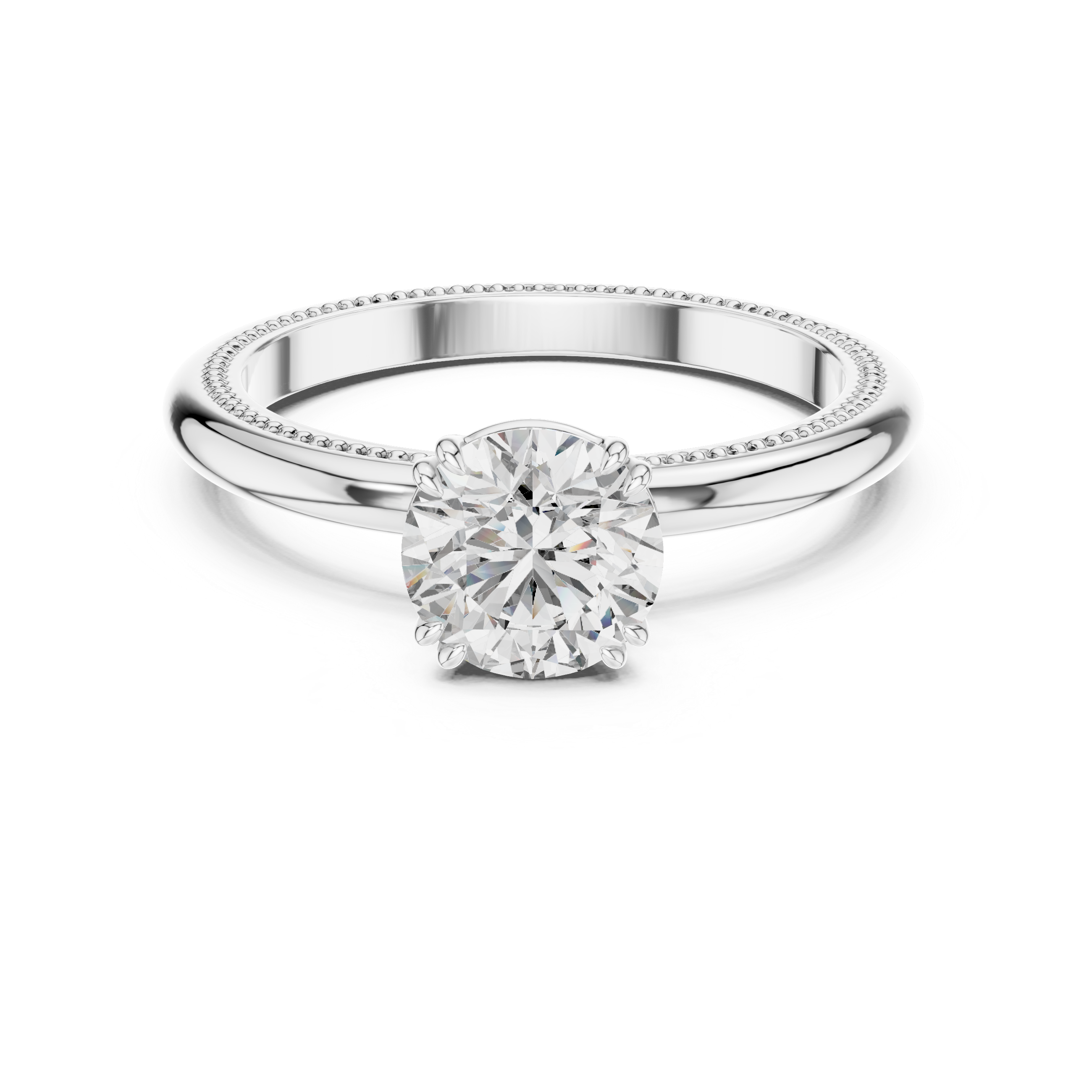 Luxury Round Solitaire Ring for Women