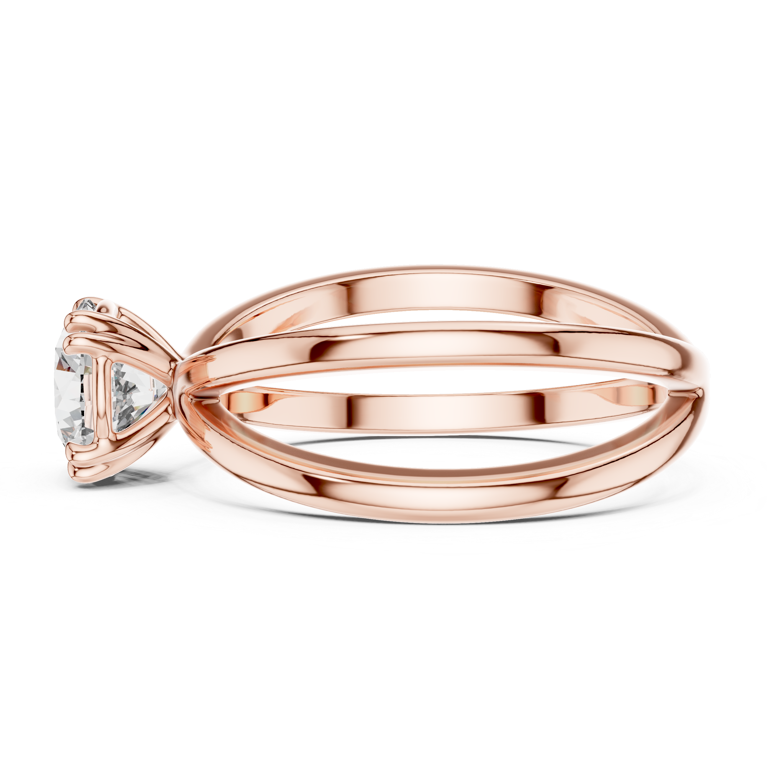 Classic Solitaire Diamond Ring with Modern Twist Design