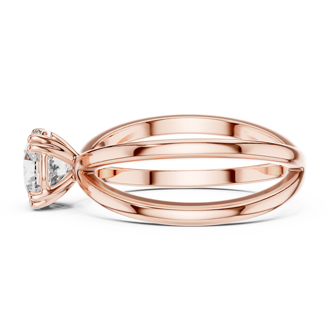 Classic Solitaire Diamond Ring with Modern Twist Design
