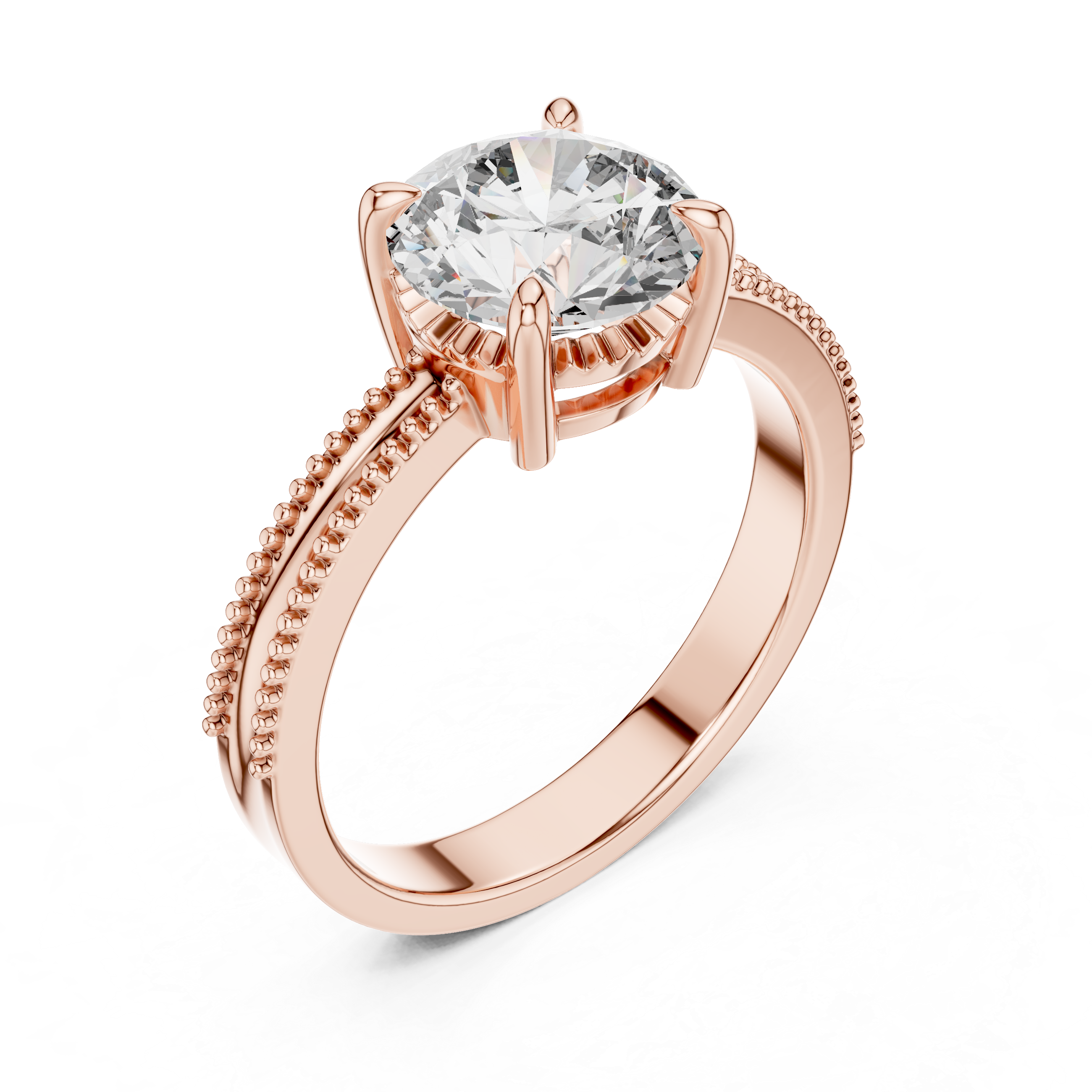 Elegant Solitaire 2 Ct Round Diamond Ring - Perfect Engagement Gift