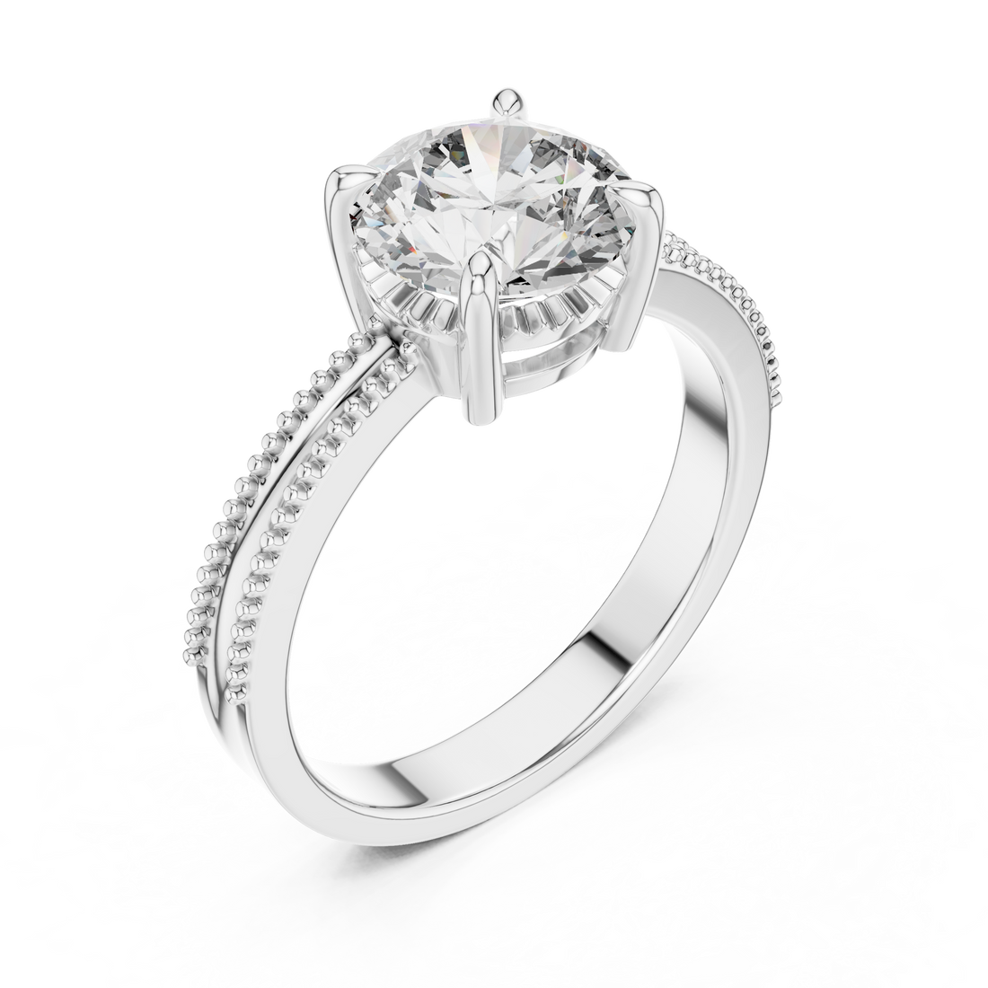 Elegant Solitaire 2 Ct Round Diamond Ring - Perfect Engagement Gift
