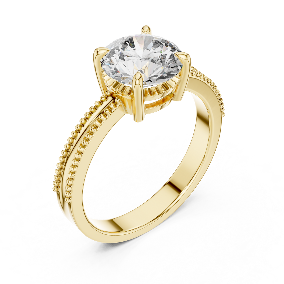Elegant Solitaire 2 Ct Round Diamond Ring - Perfect Engagement Gift