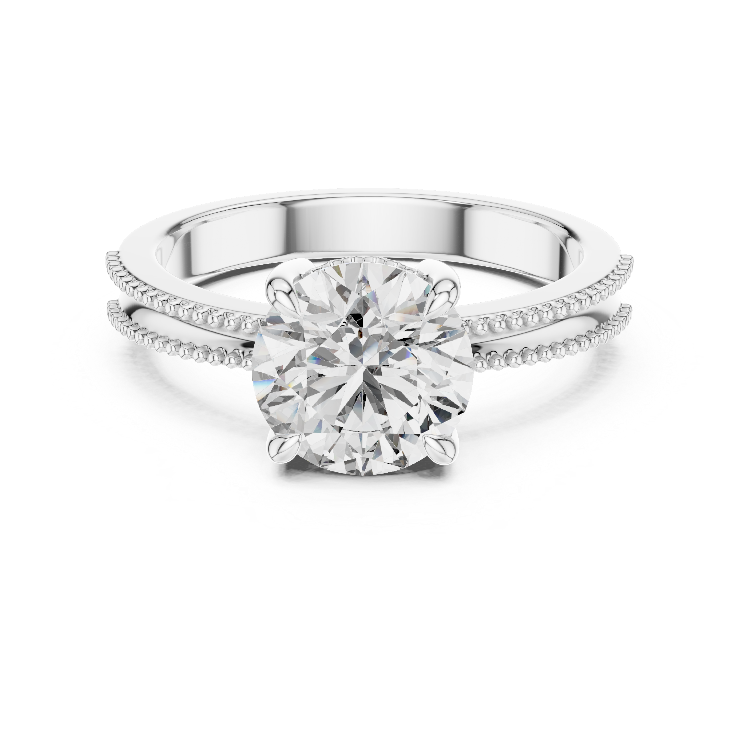 Elegant Solitaire 2 Ct Round Diamond Ring - Perfect Engagement Gift