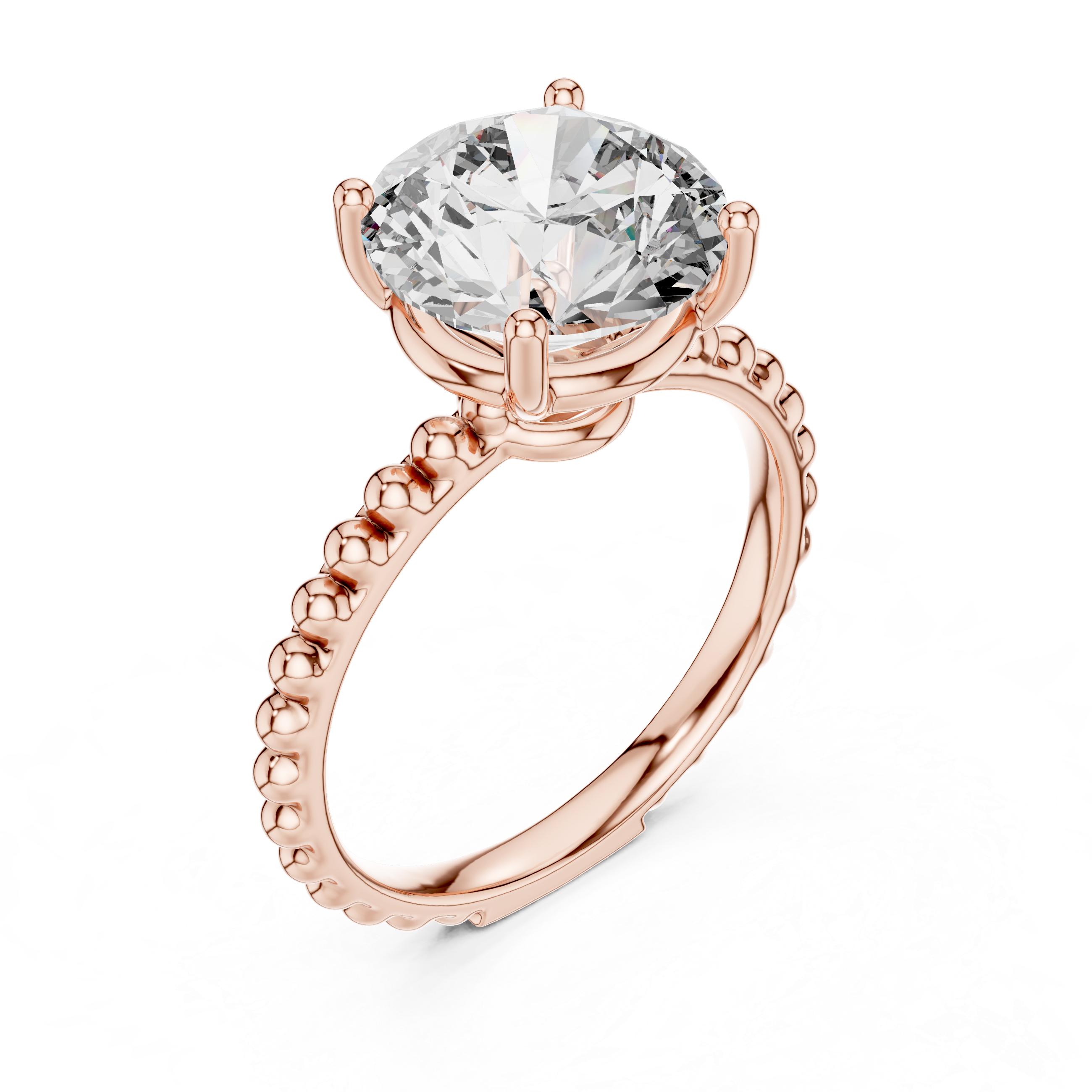 Minimalist Round Diamond Solitaire Ring