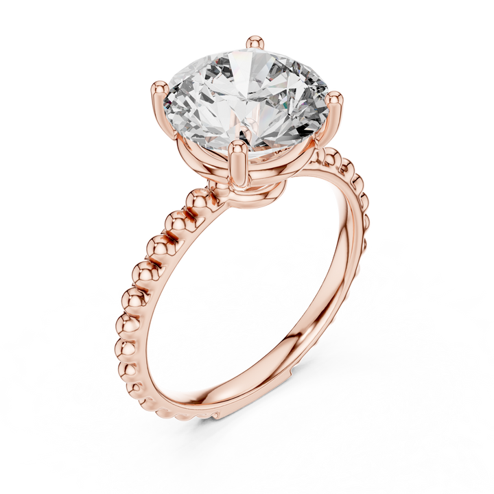 Minimalist Round Diamond Solitaire Ring