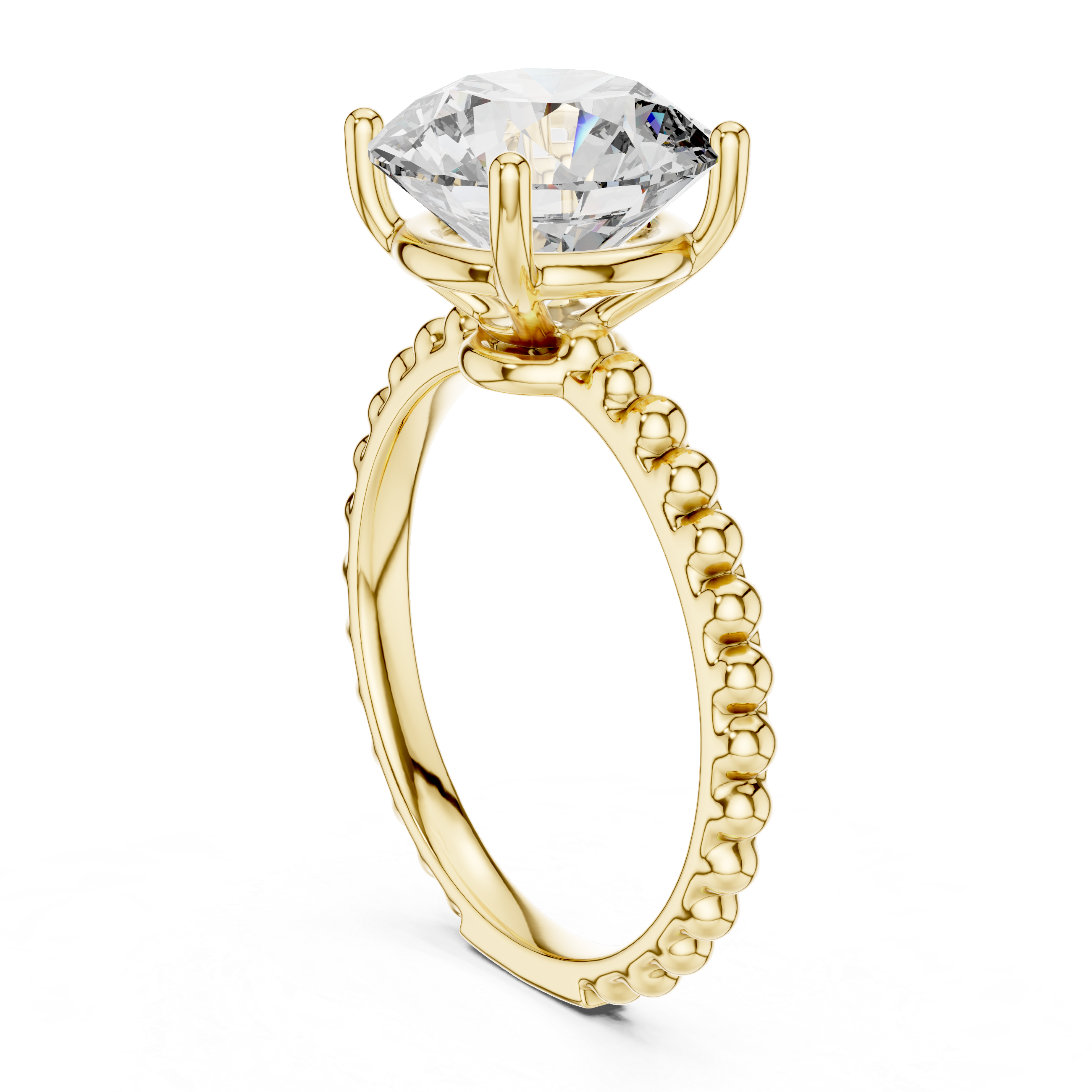 Minimalist Round Diamond Solitaire Ring