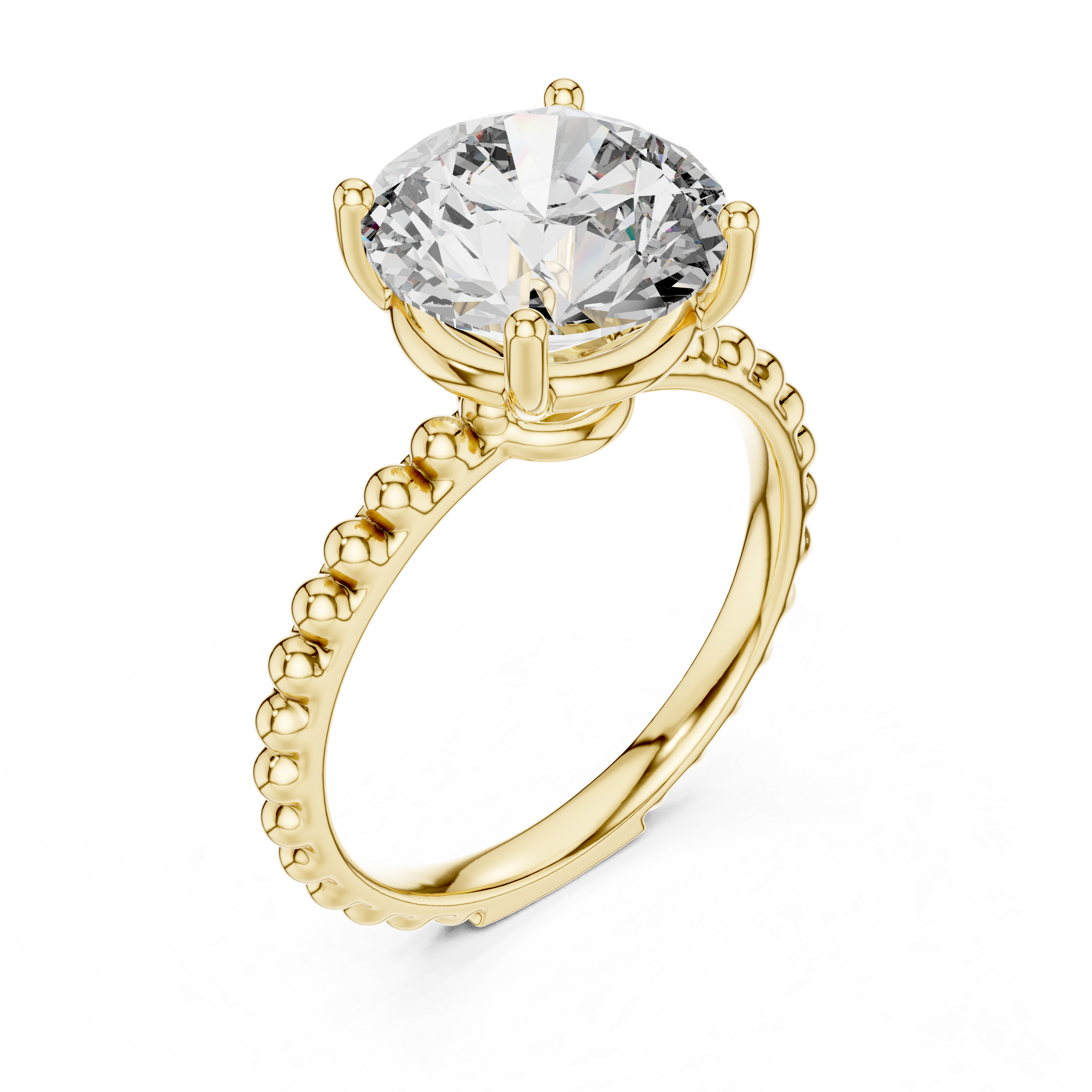 Minimalist Round Diamond Solitaire Ring