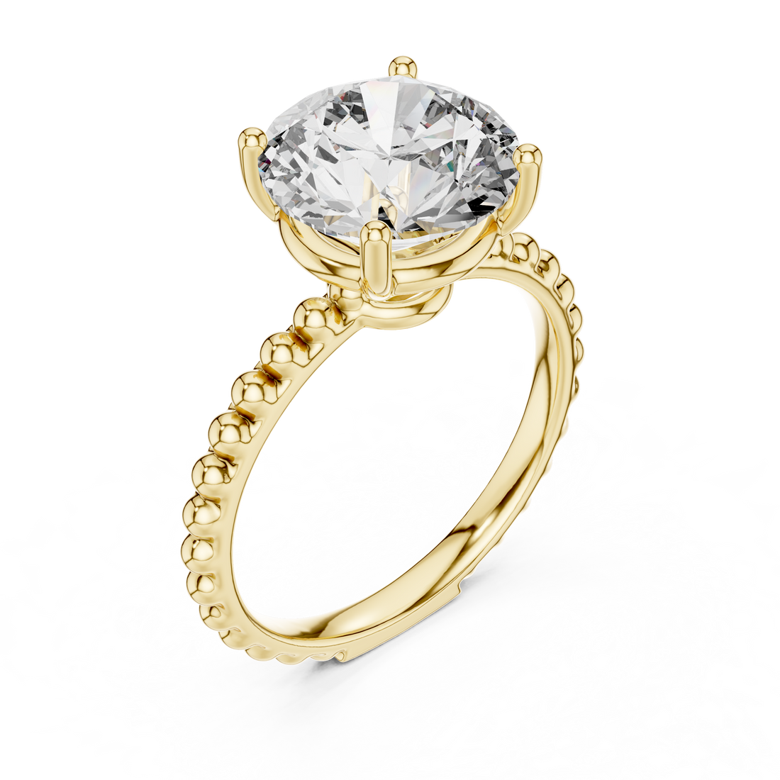 Minimalist Round Diamond Solitaire Ring