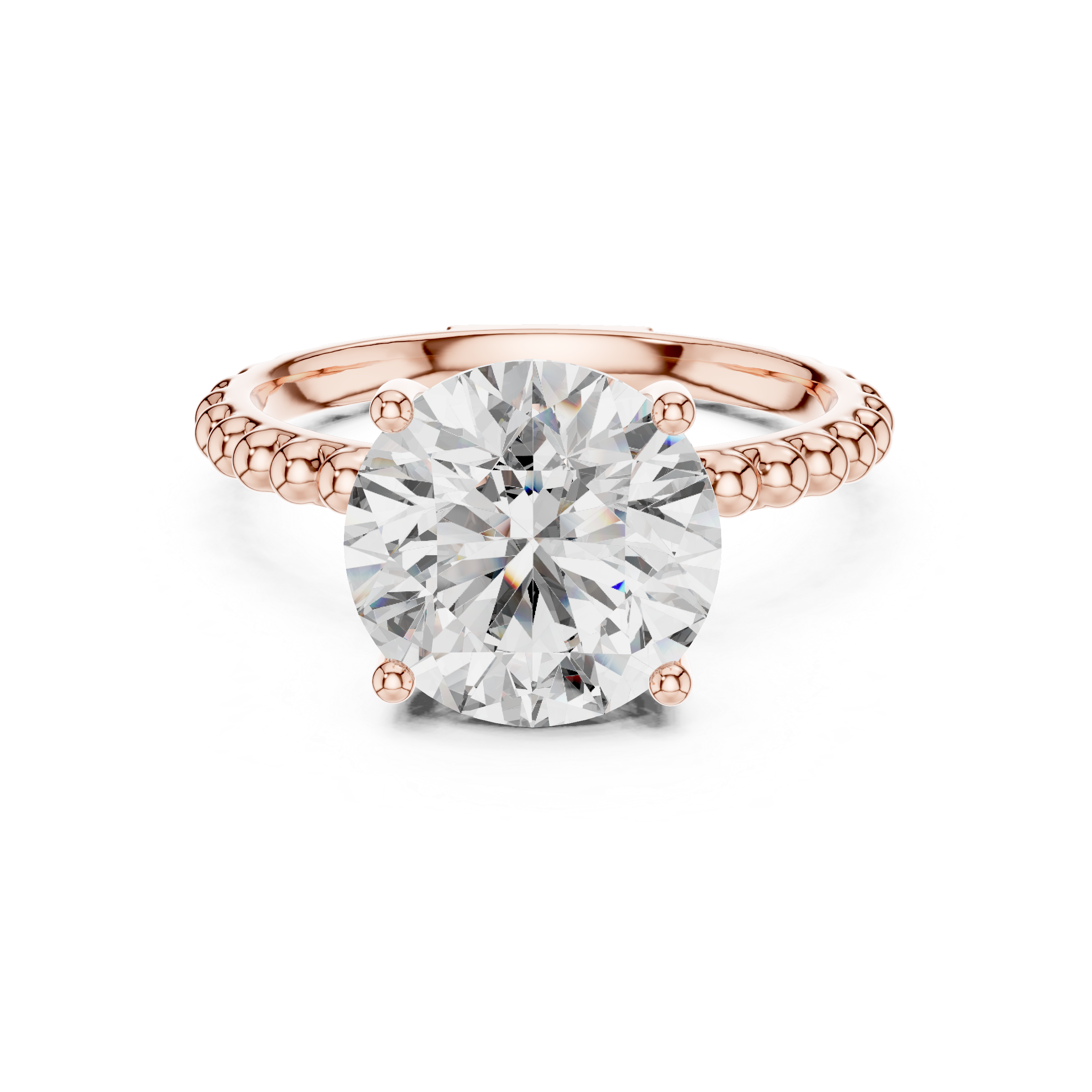 Minimalist Round Diamond Solitaire Ring