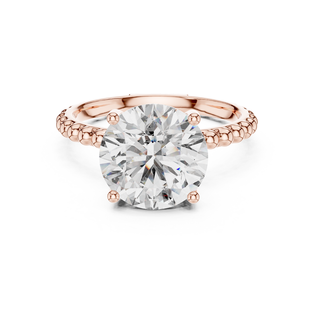 Minimalist Round Diamond Solitaire Ring