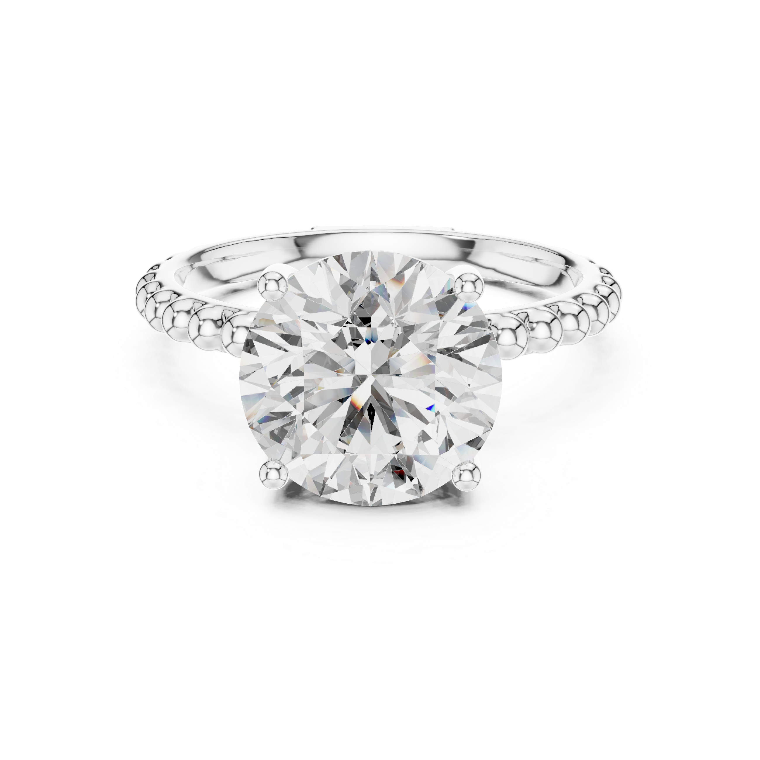 Minimalist Round Diamond Solitaire Ring