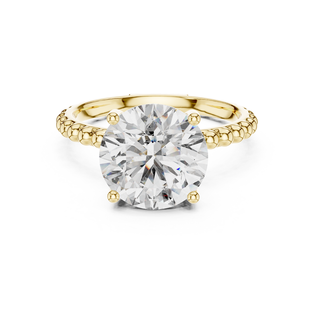 Minimalist Round Diamond Solitaire Ring