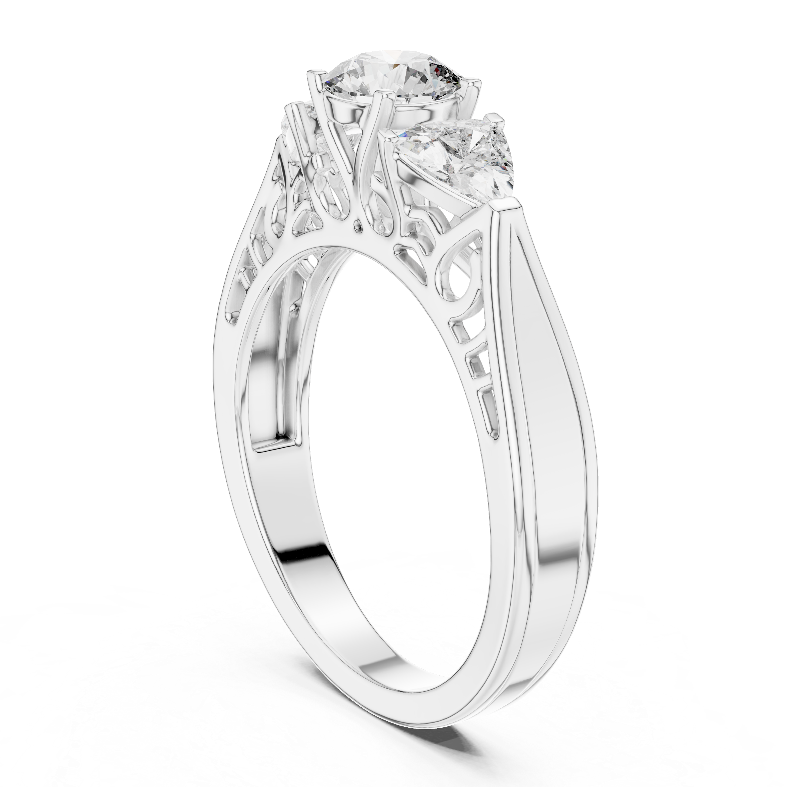 Premium Triple Diamond Ring for Engagement