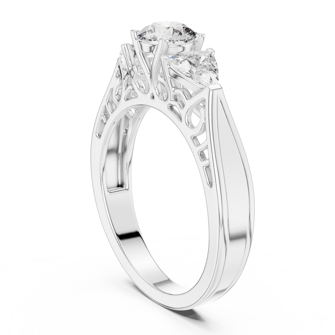 Premium Triple Diamond Ring for Engagement