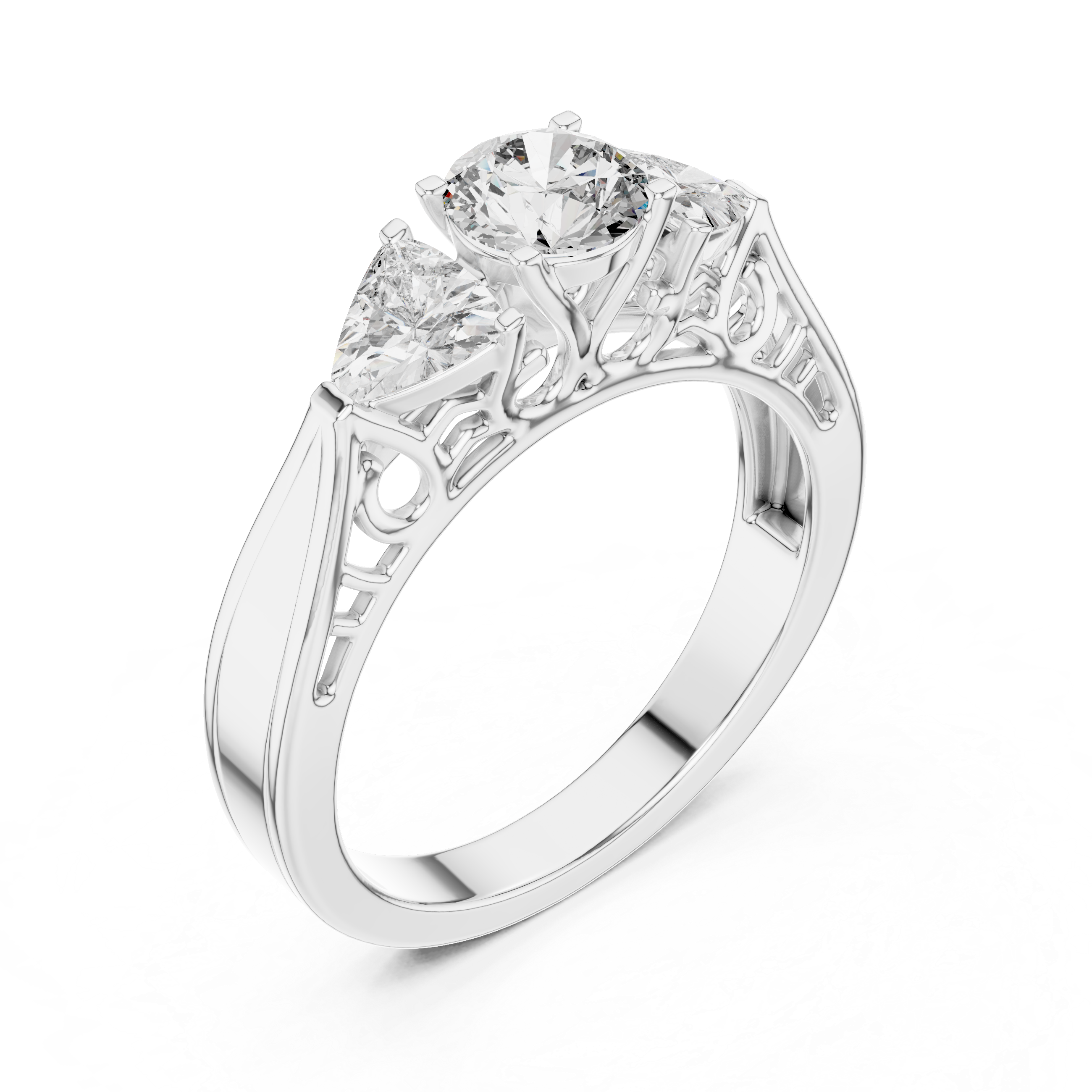 Premium Triple Diamond Ring for Engagement