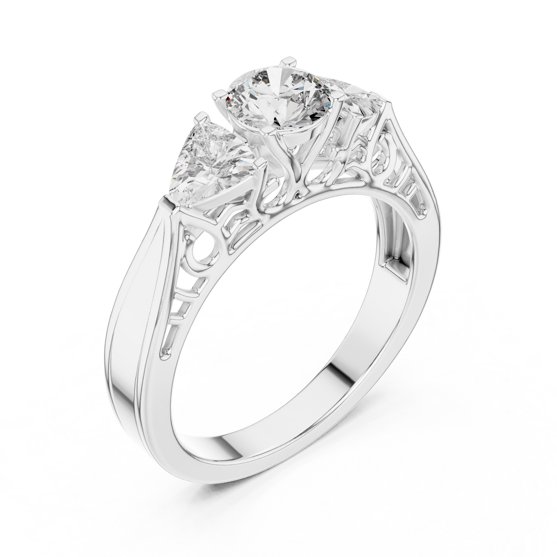 Premium Triple Diamond Ring for Engagement