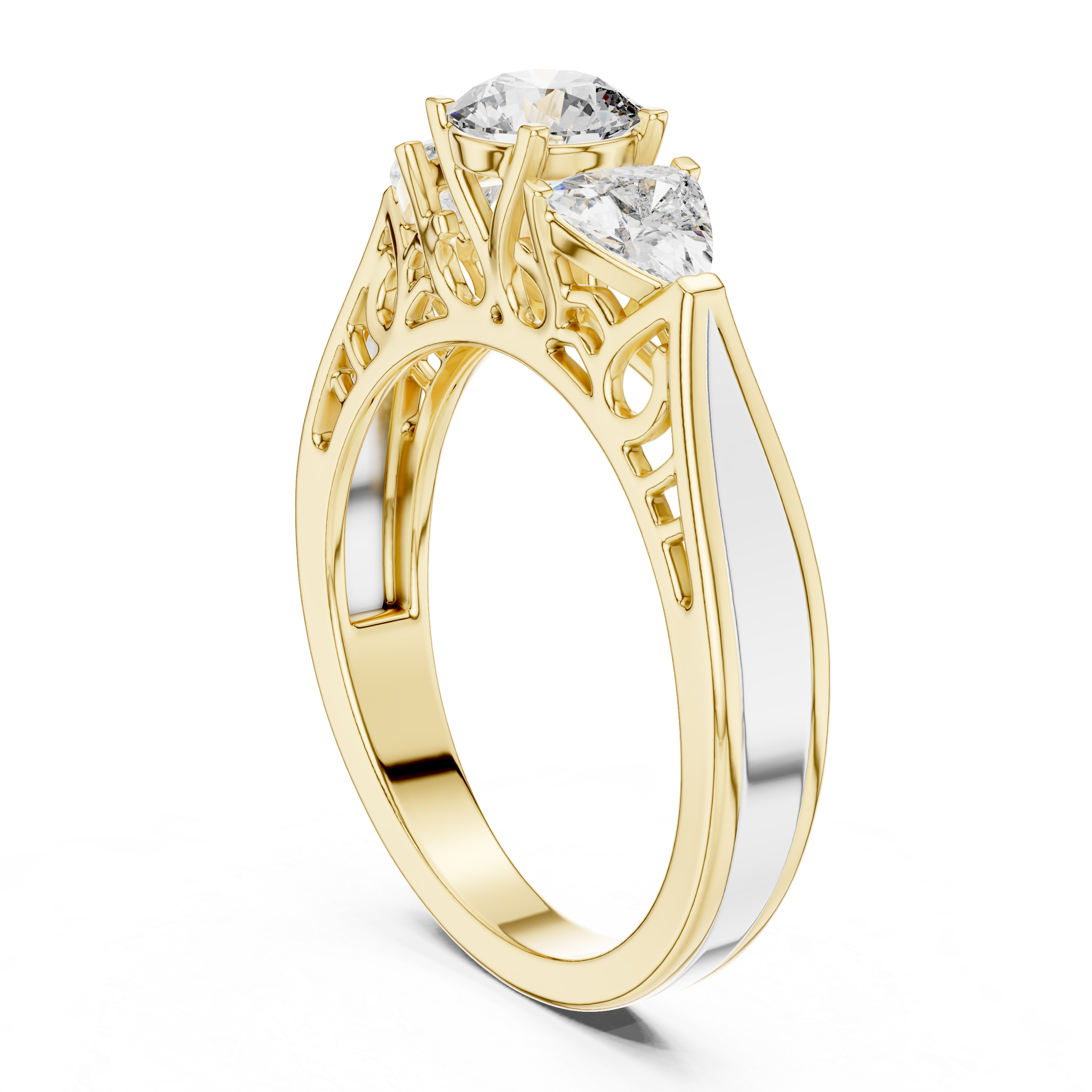Premium Triple Diamond Ring for Engagement