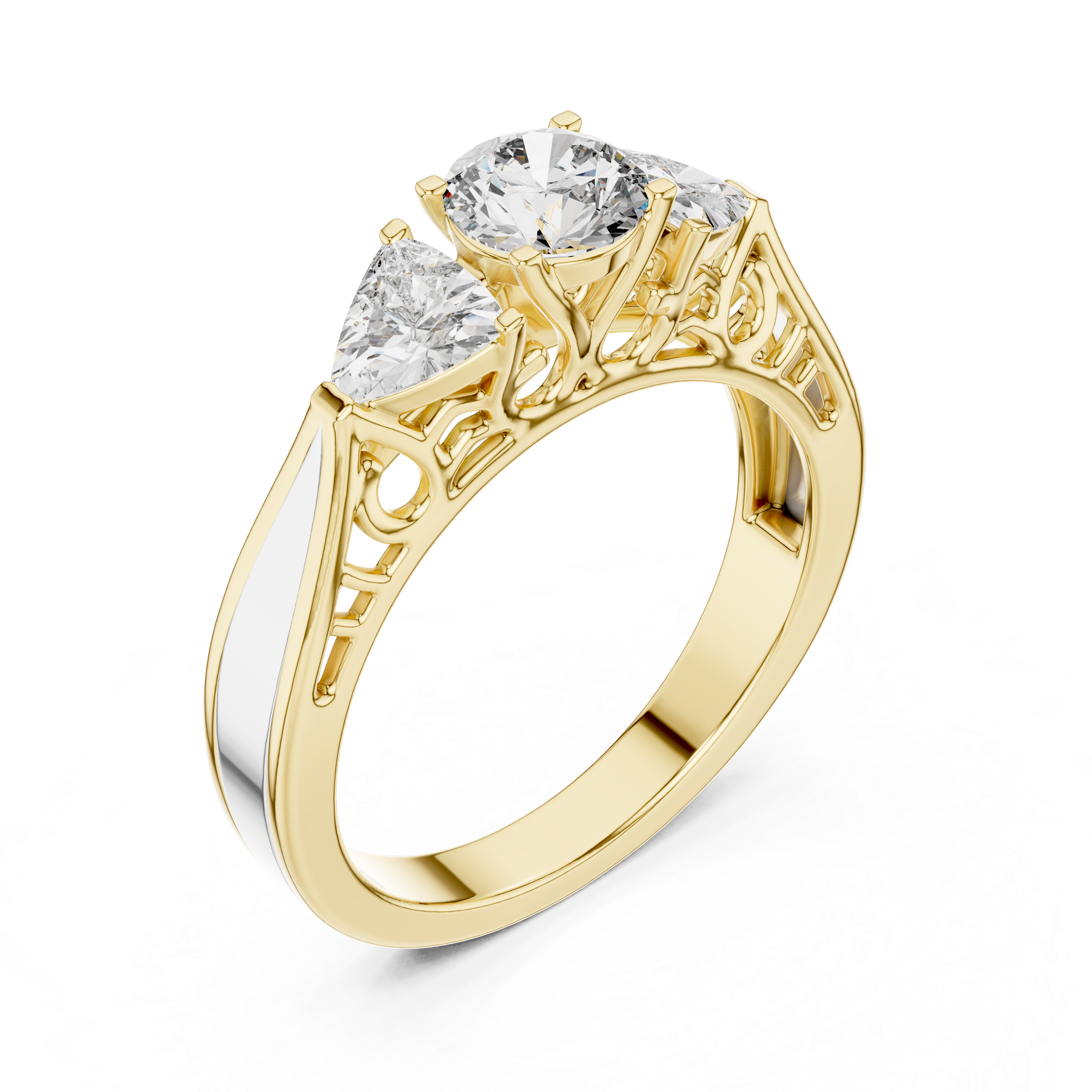Premium Triple Diamond Ring for Engagement
