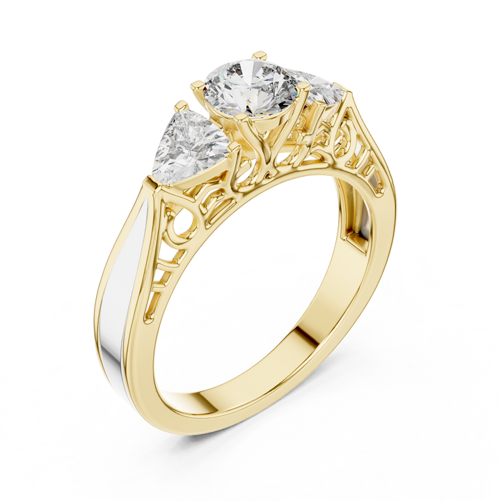 Premium Triple Diamond Ring for Engagement