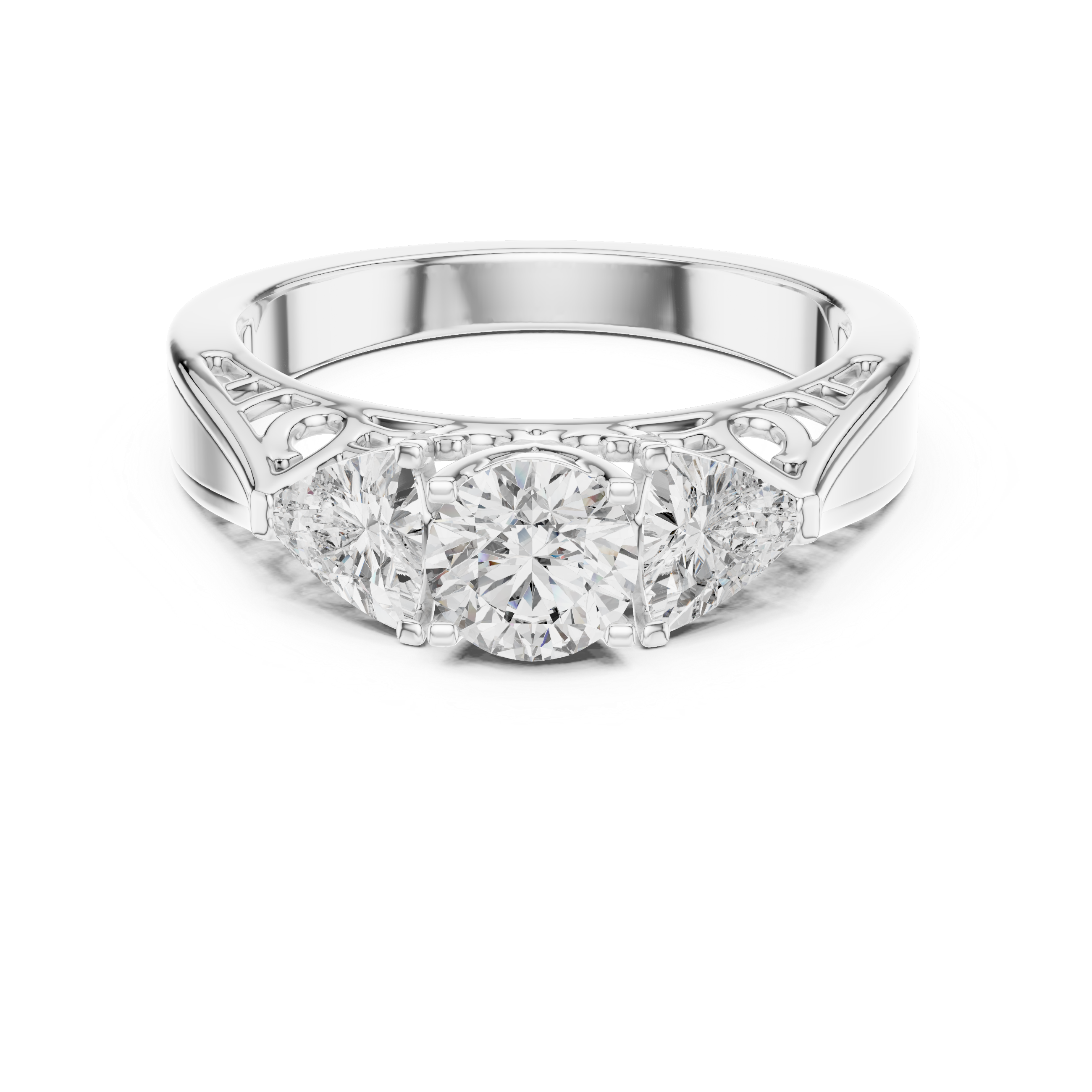 Premium Triple Diamond Ring for Engagement