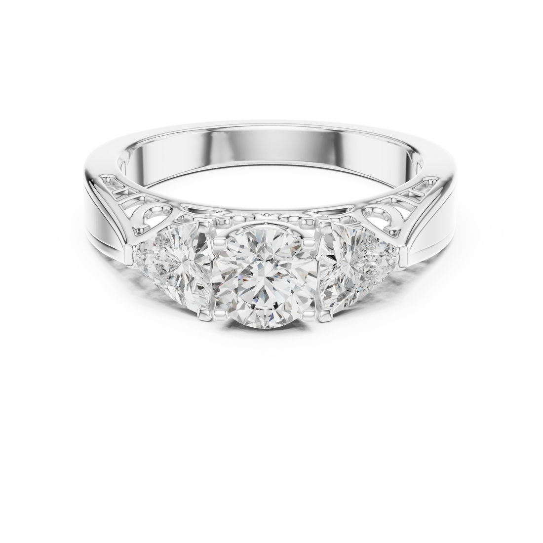 Premium Triple Diamond Ring for Engagement