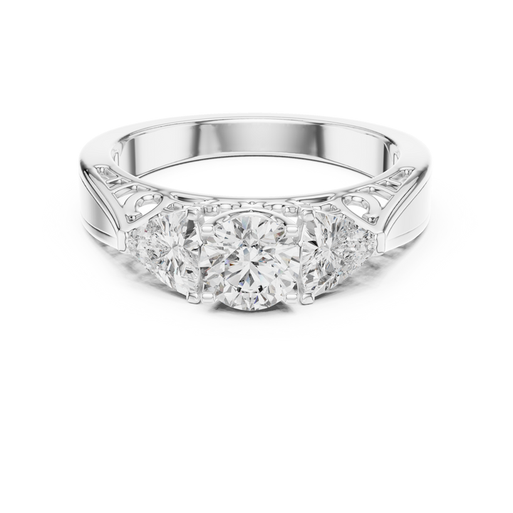 Premium Triple Diamond Ring for Engagement