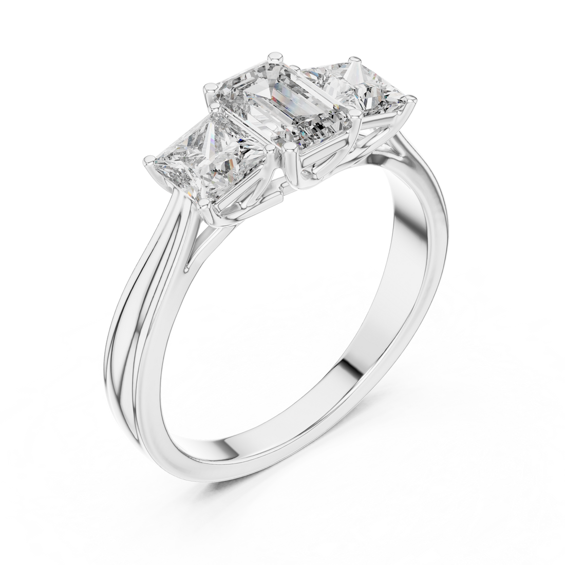 Classic Trilogy Diamond Engagement Ring