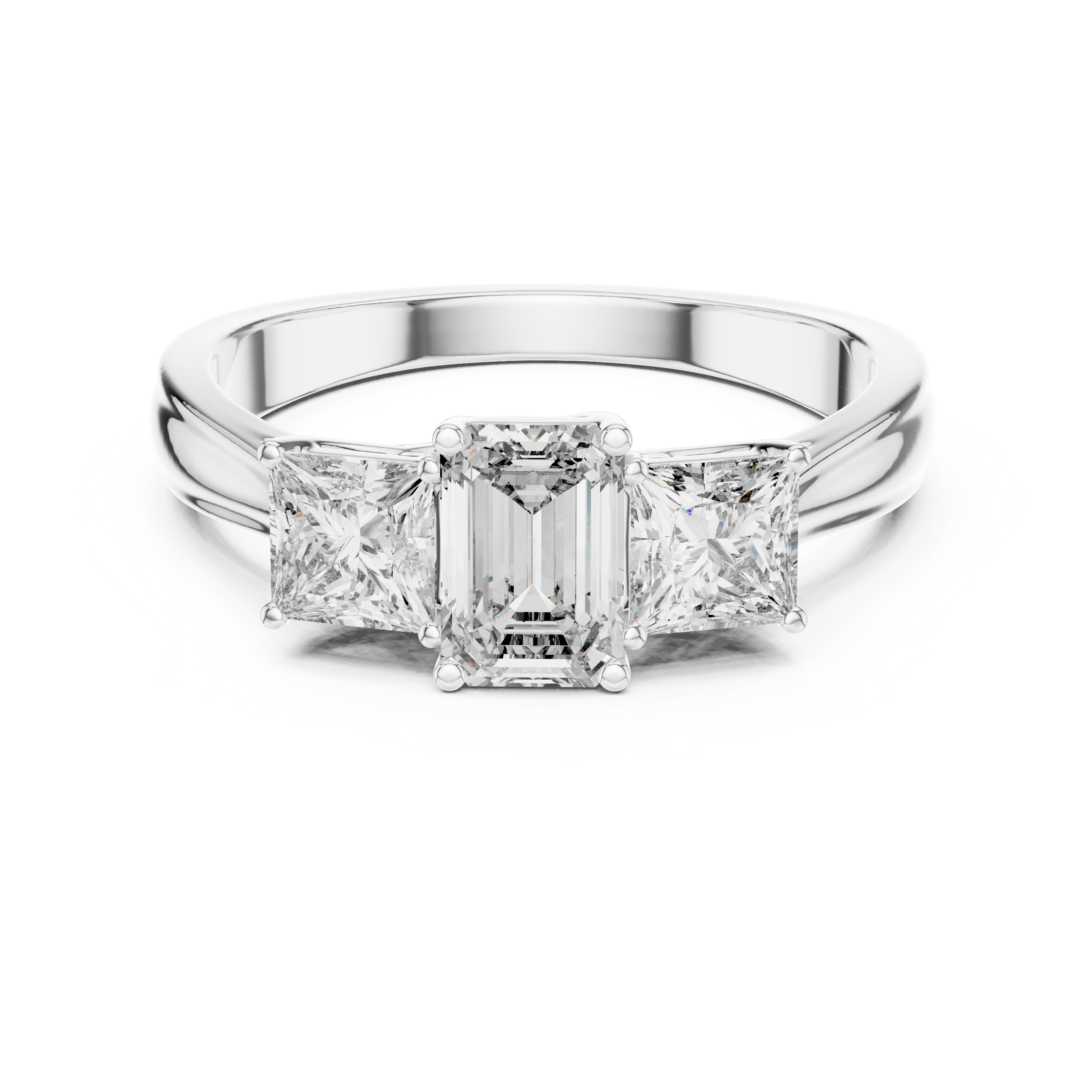 Classic Trilogy Diamond Engagement Ring