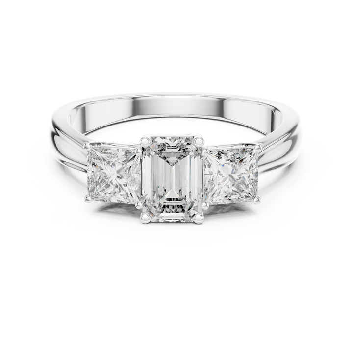 Classic Trilogy Diamond Engagement Ring