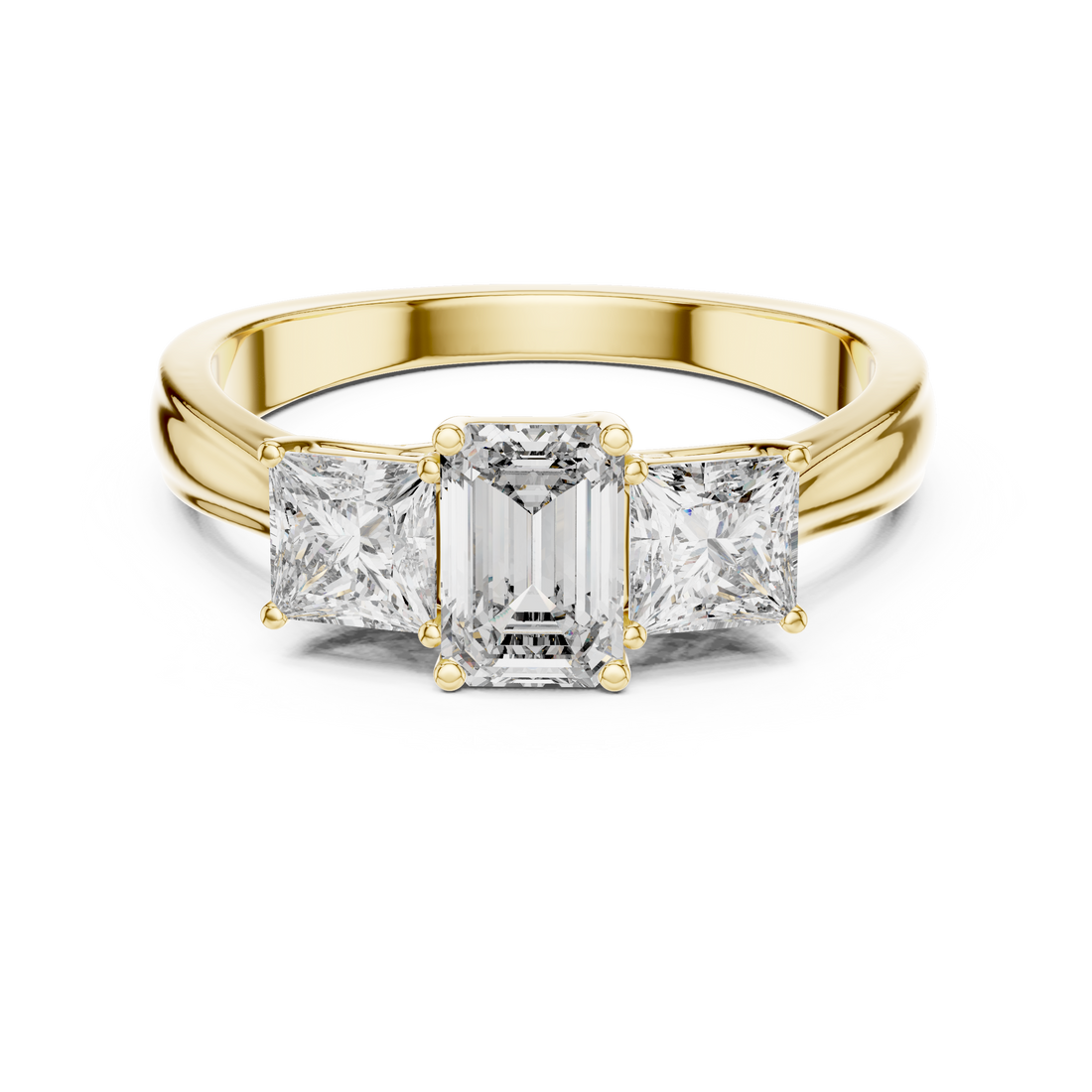 Classic Trilogy Diamond Engagement Ring