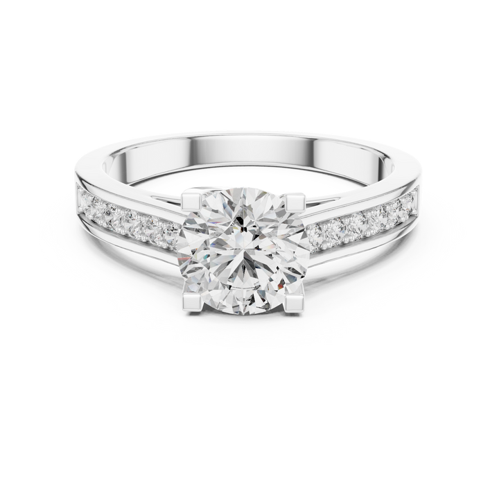 Blend 1 Carat Round Cathedral Pave Setting