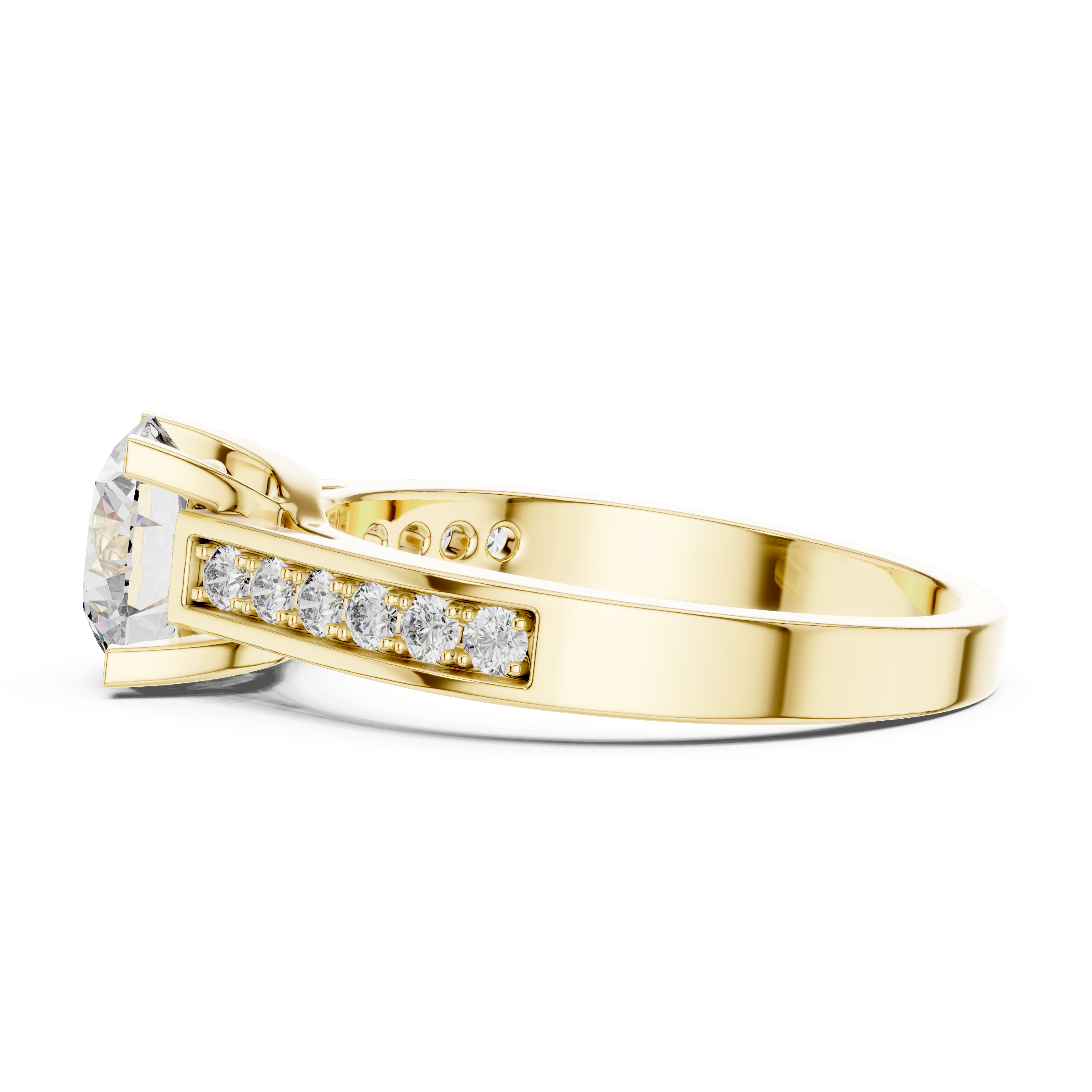 Blend 1 Carat Round Cathedral Pave Setting