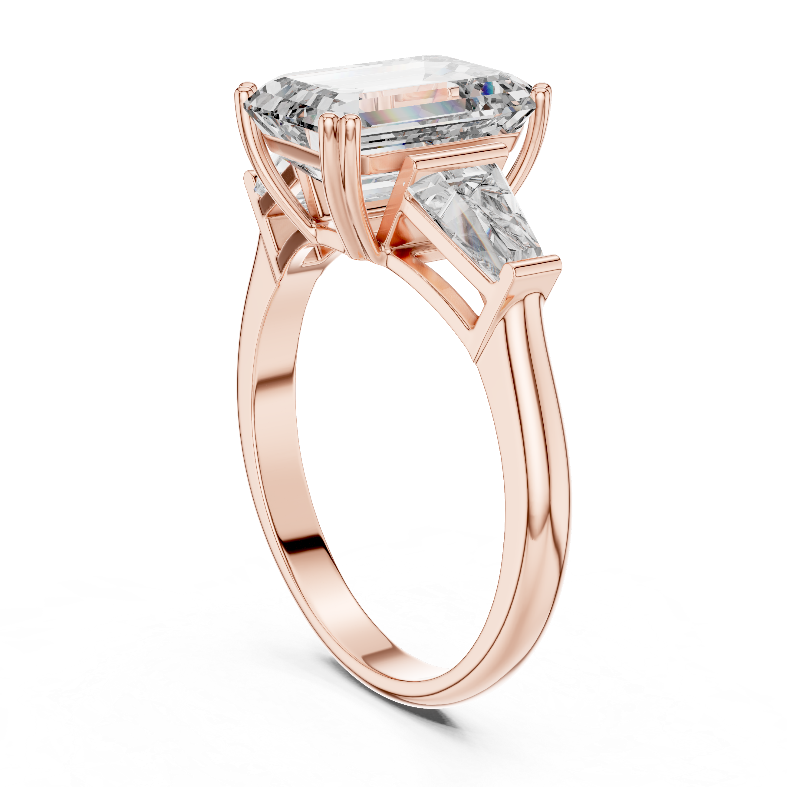 Elegant Three Stone Diamond Ring For Engagement