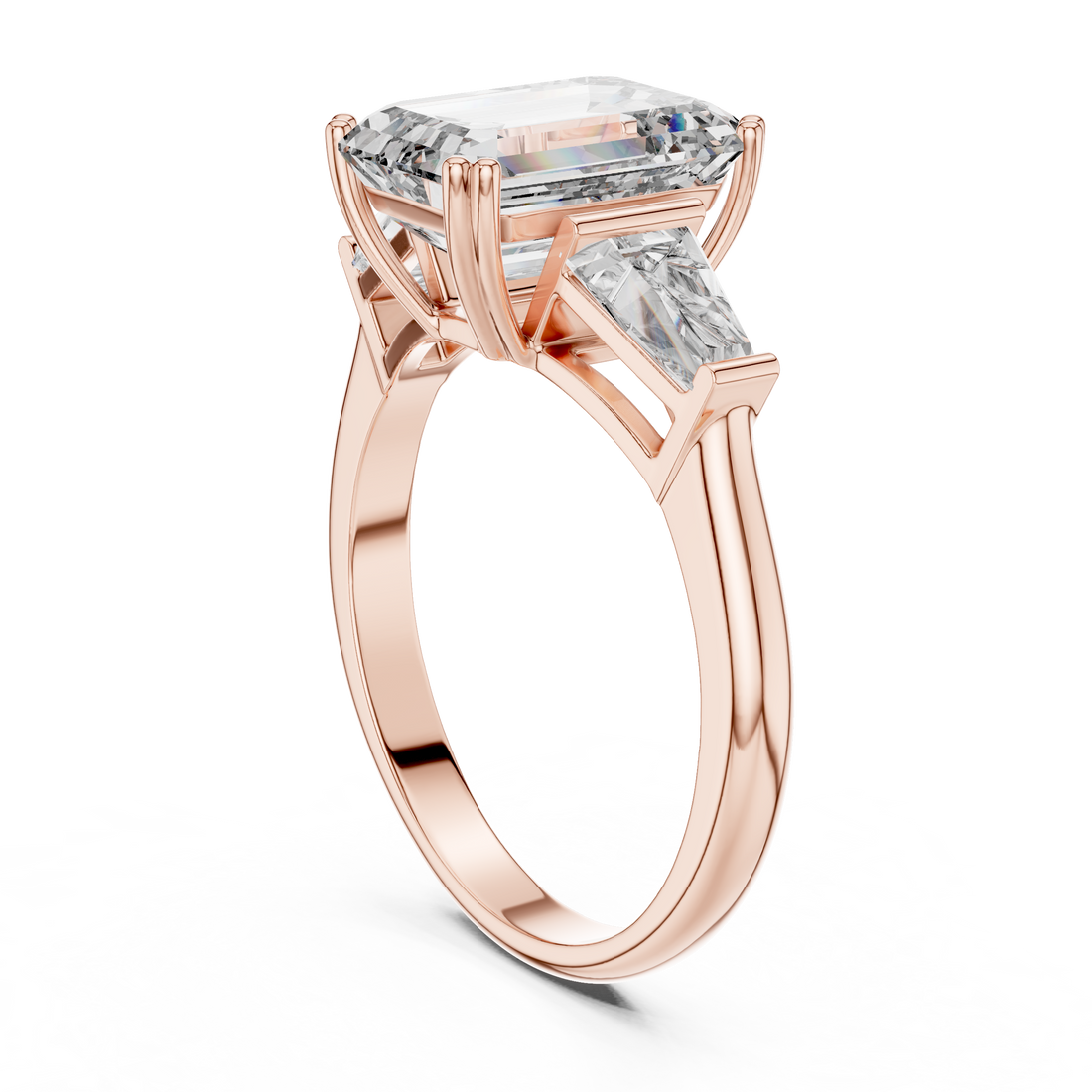 Elegant Three Stone Diamond Ring For Engagement