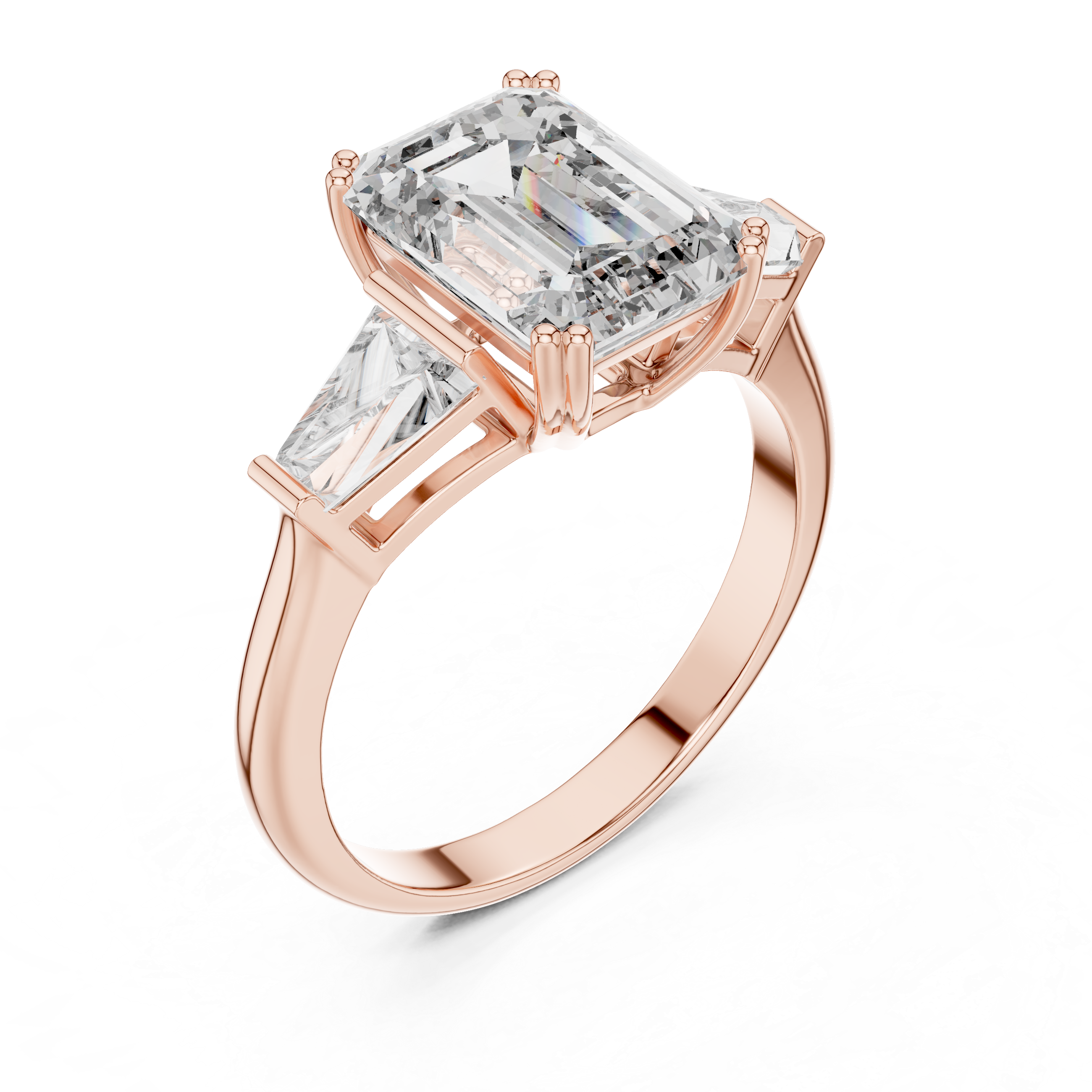 Elegant Three Stone Diamond Ring For Engagement