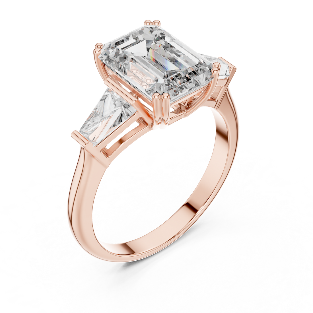 Elegant Three Stone Diamond Ring For Engagement