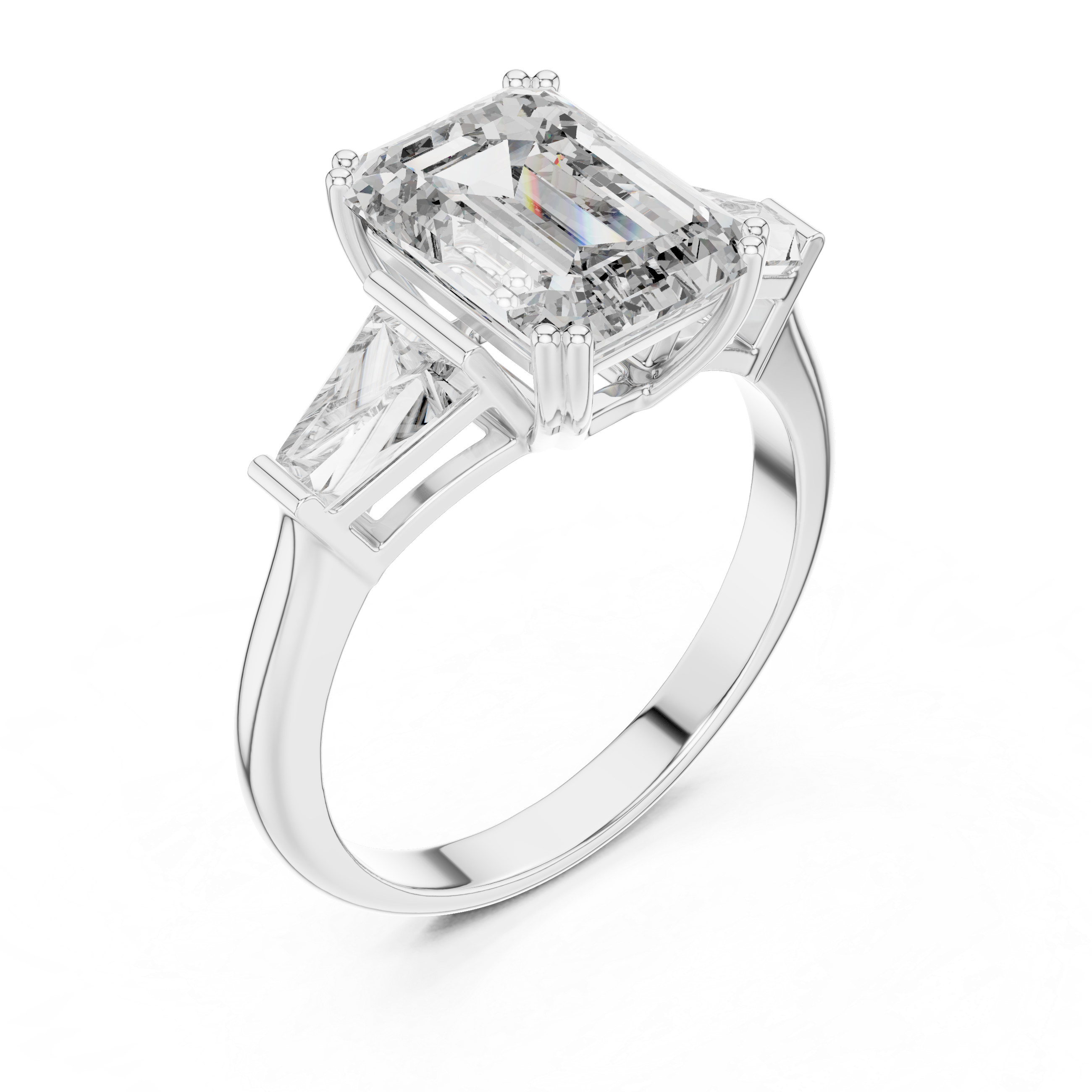 Elegant Three Stone Diamond Ring For Engagement