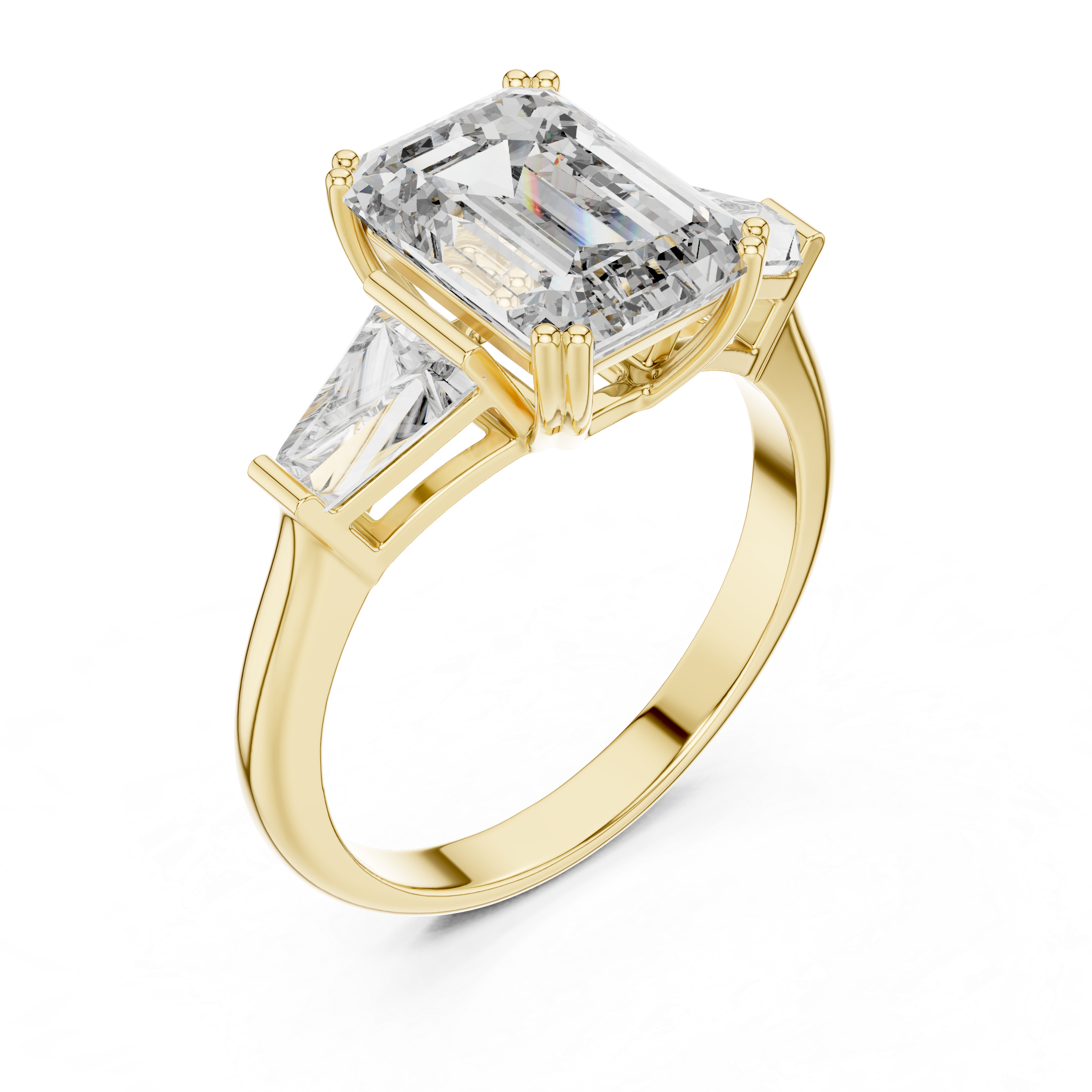 Elegant Three Stone Diamond Ring For Engagement