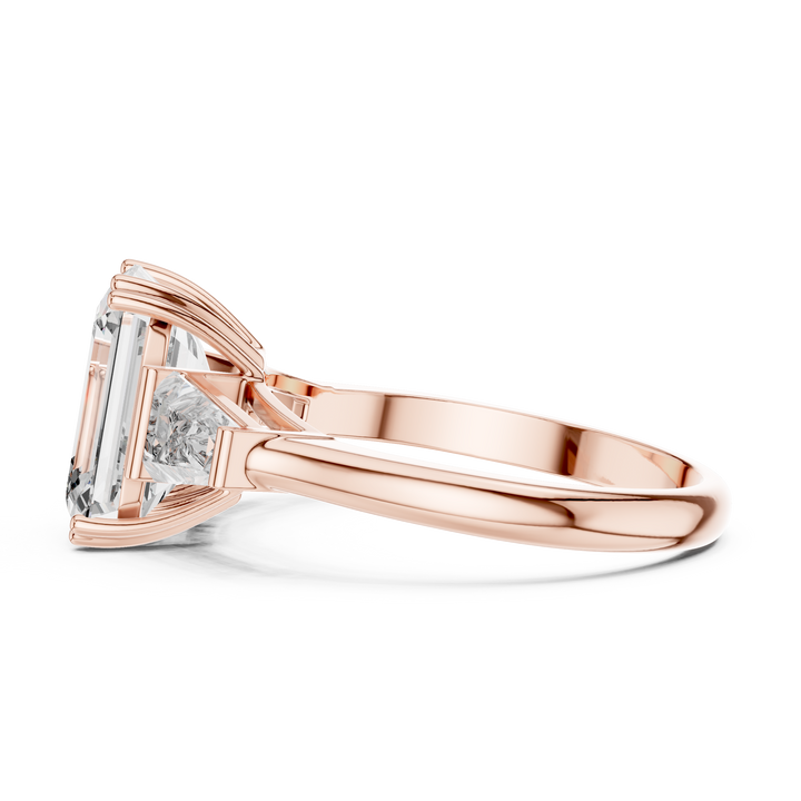 Elegant Three Stone Diamond Ring For Engagement